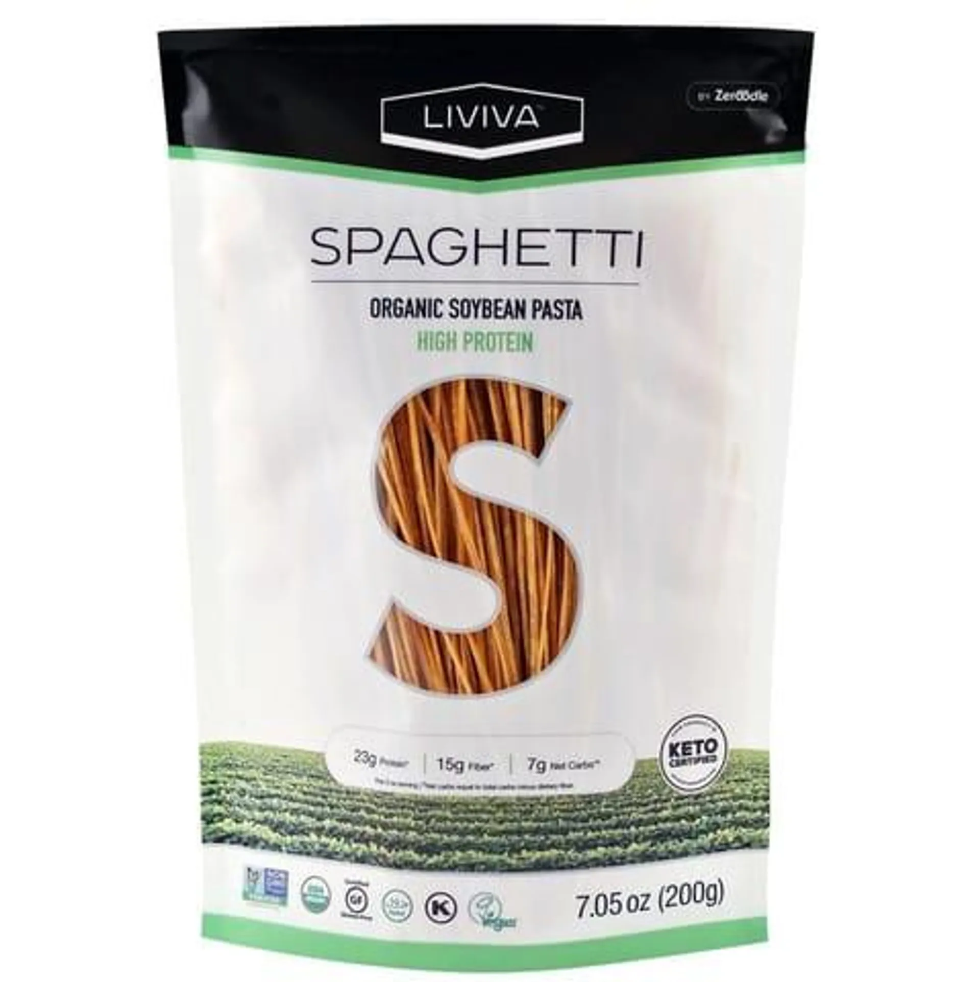 Pâtes de fèves de soya biologiques - Spaghetti