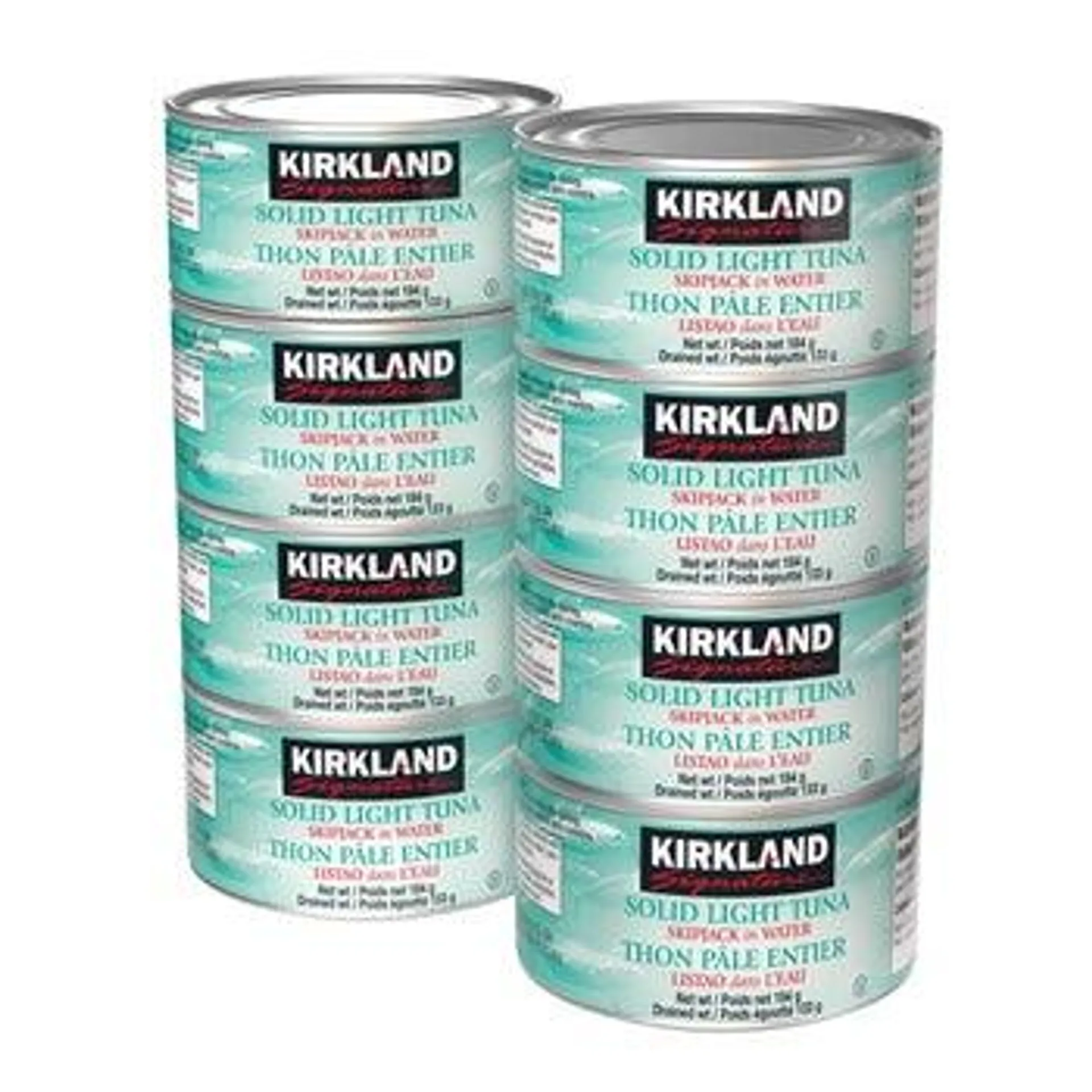 Kirkland Signature Solid Light Tuna in Water, 8 × 184 g