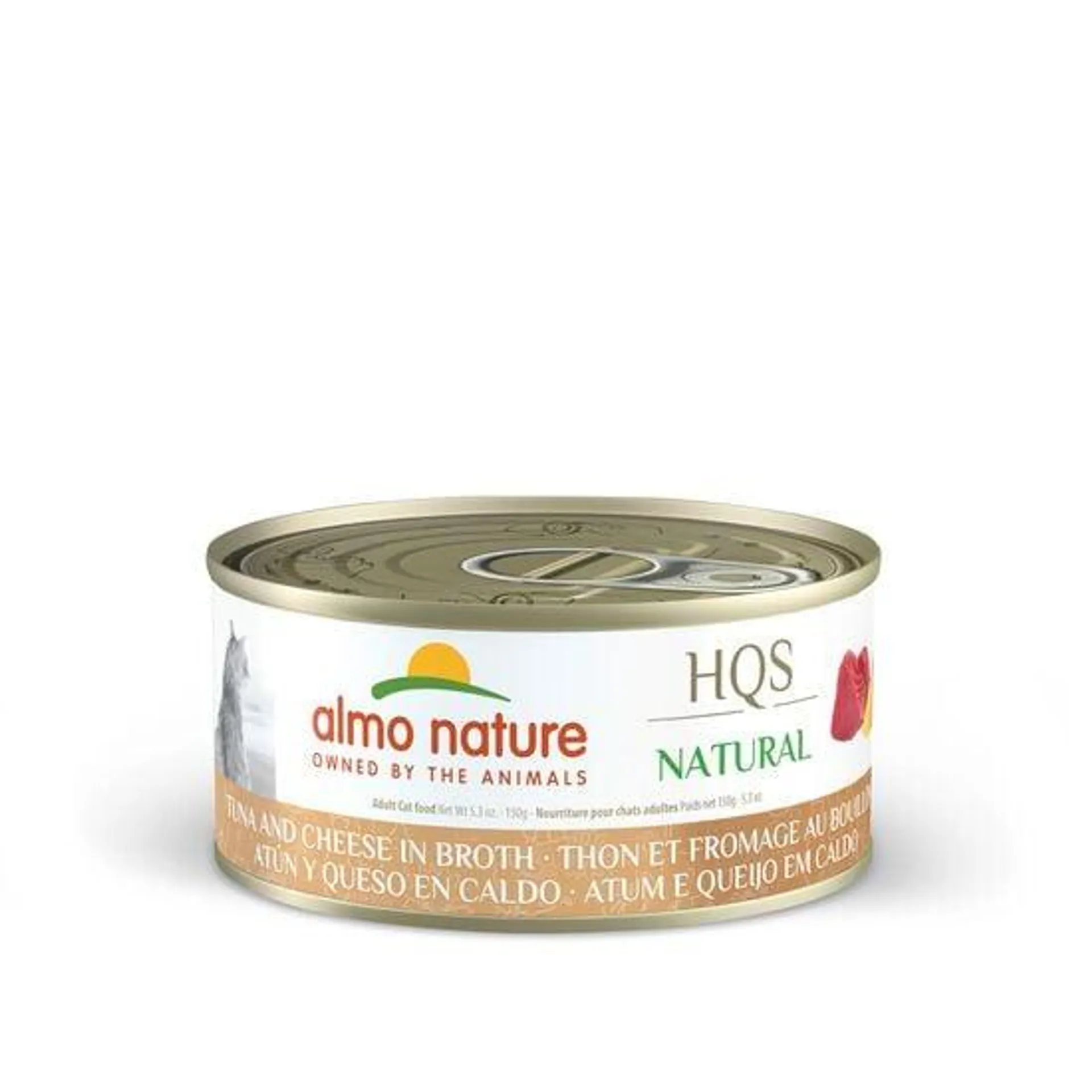 « HQS Natural » Tuna and Cheese in Broth for Cats, 150 g