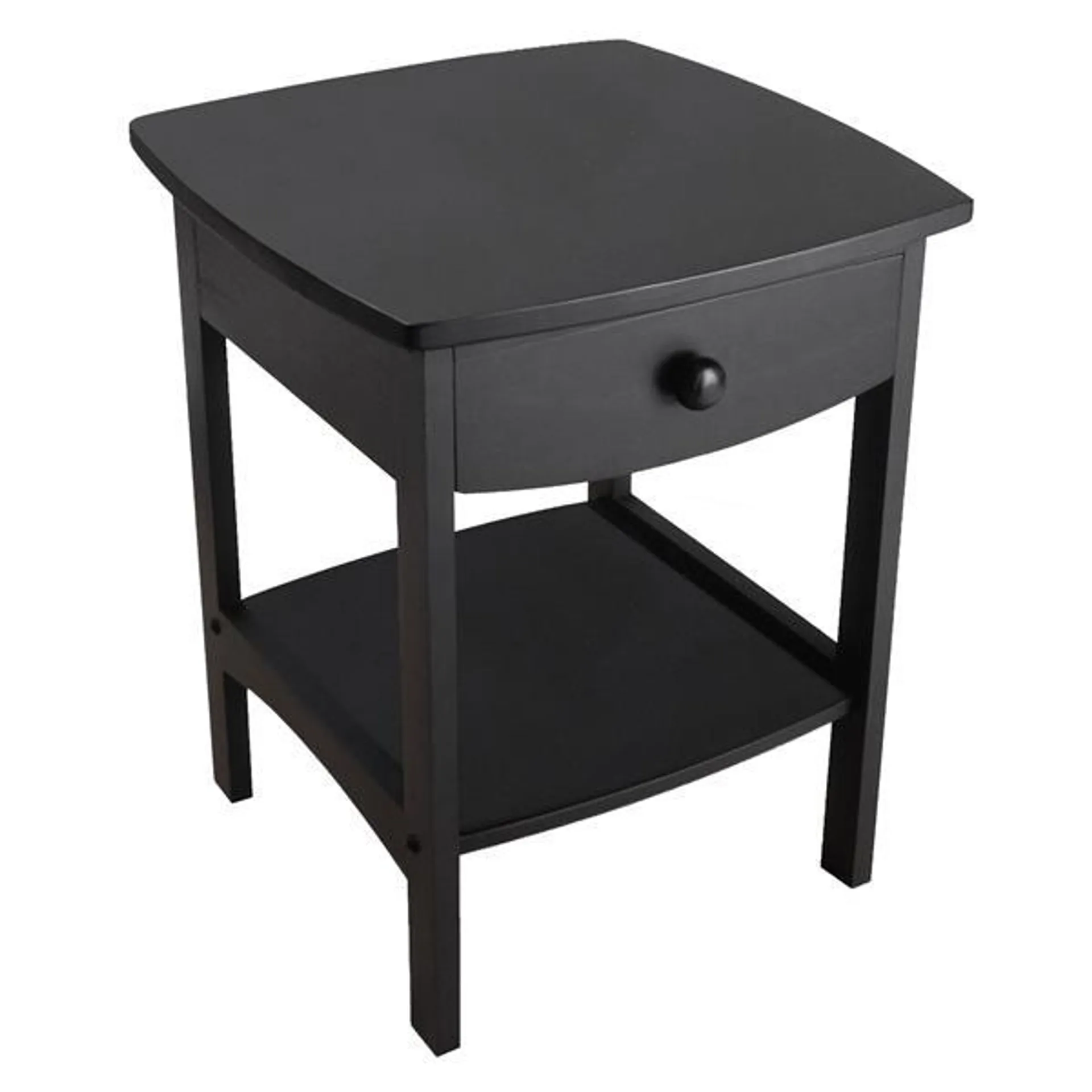 Table Claire, 18,03 po x 22,05 po, bois, noir