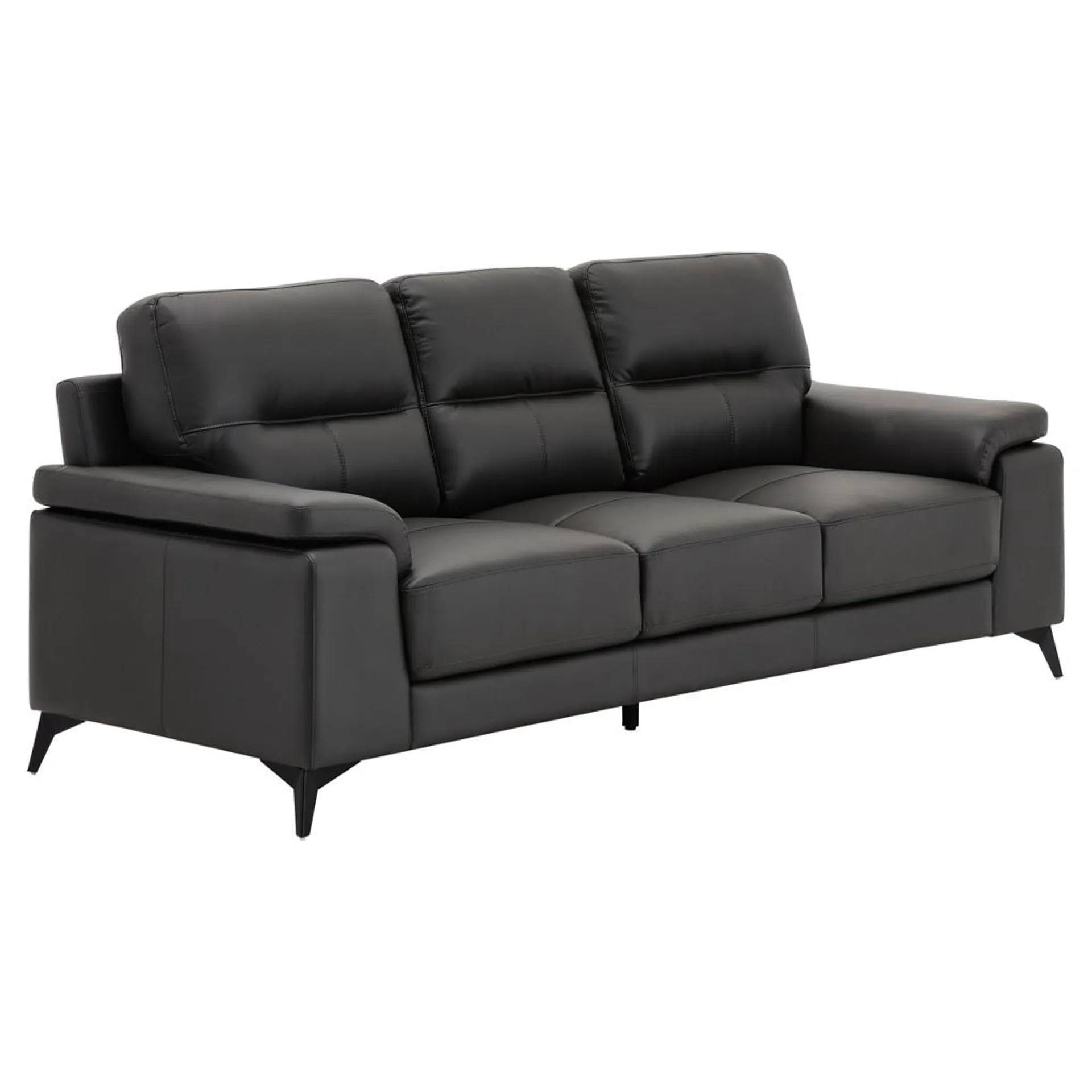 Sofa stationnaire en combiné cuir véritable/synthétique