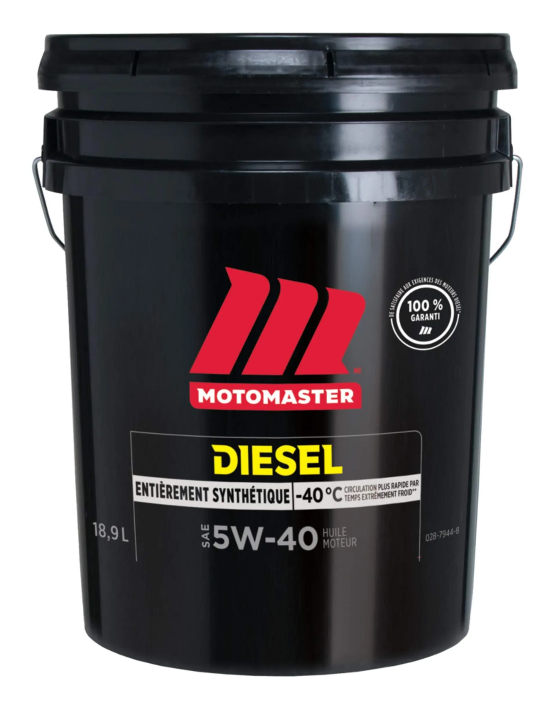 Huile synthétique MotoMaster, 5W-40, moteur diesel, 18,9 L