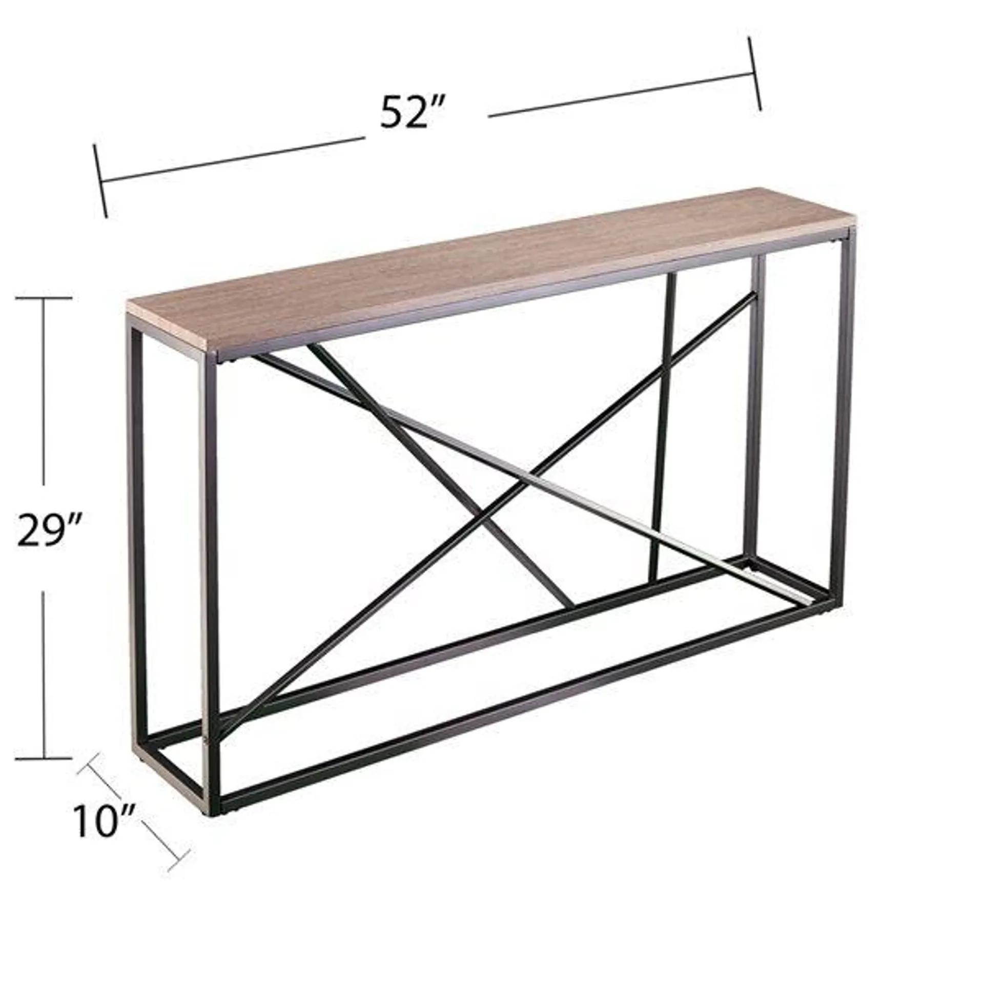 Table console Annie en fausses pierres brunes par Southern Enterprises