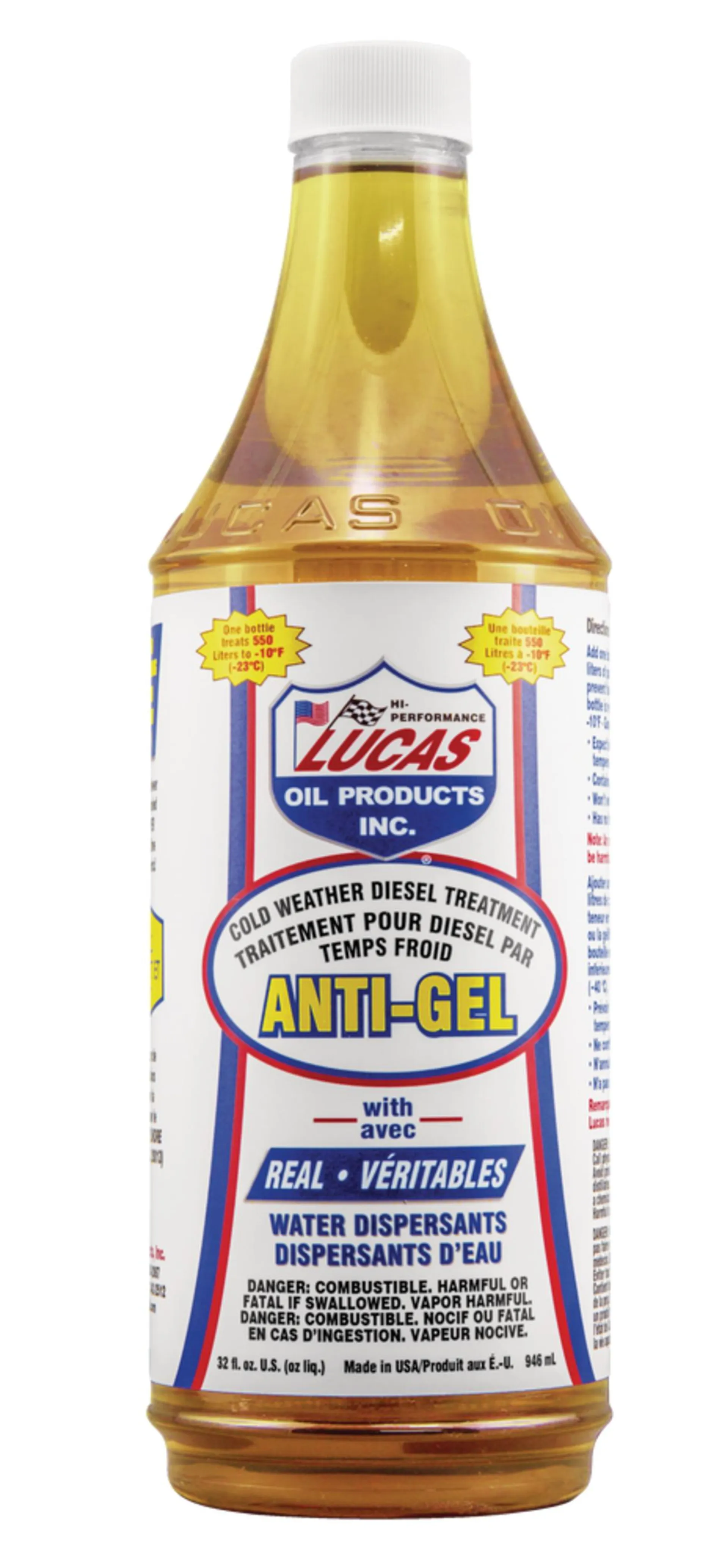 Additif antigel pour diesel par temps froid Lucas Oil, 946 mL