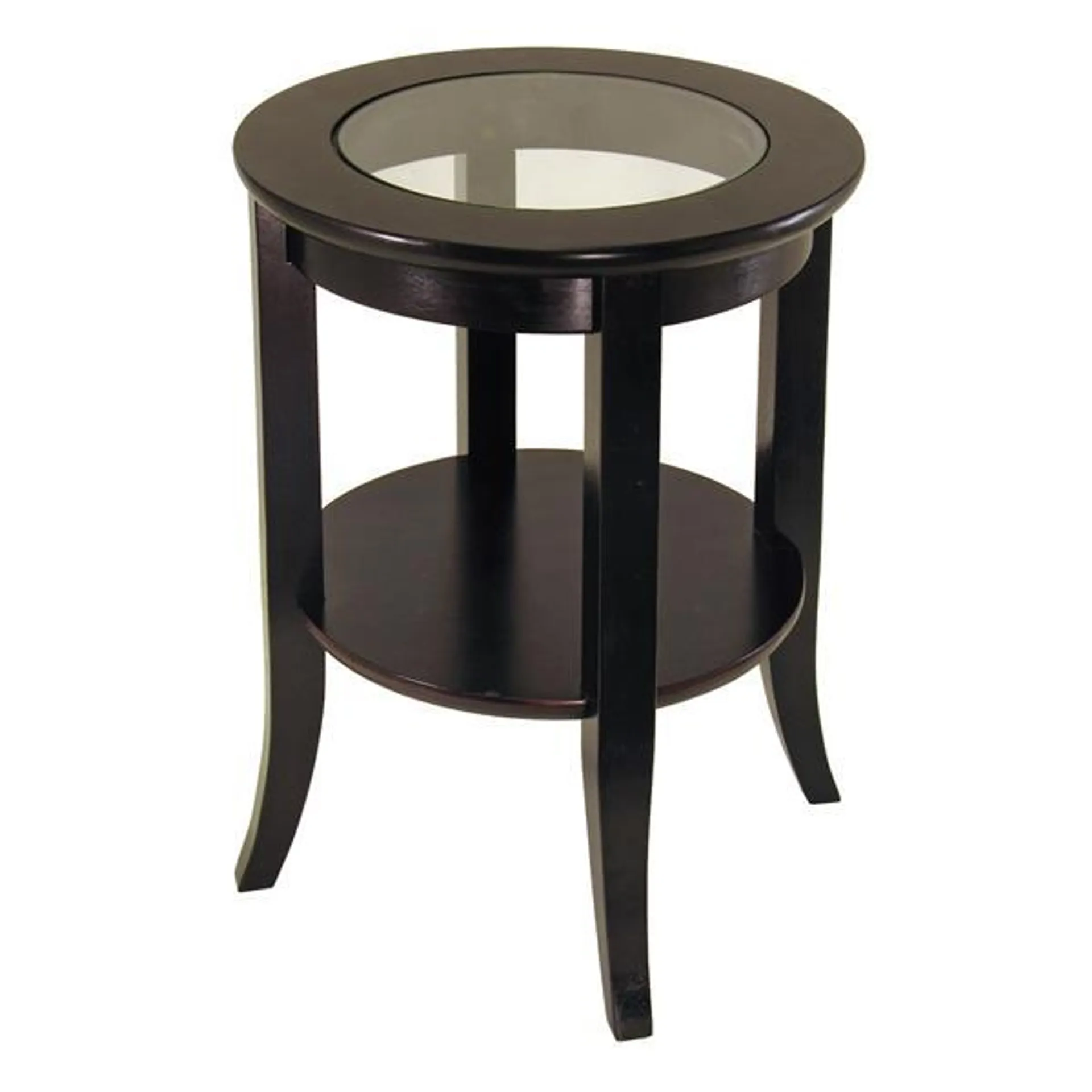 Table Genoa, 18,47 po x 22,56 po, bois, espresso