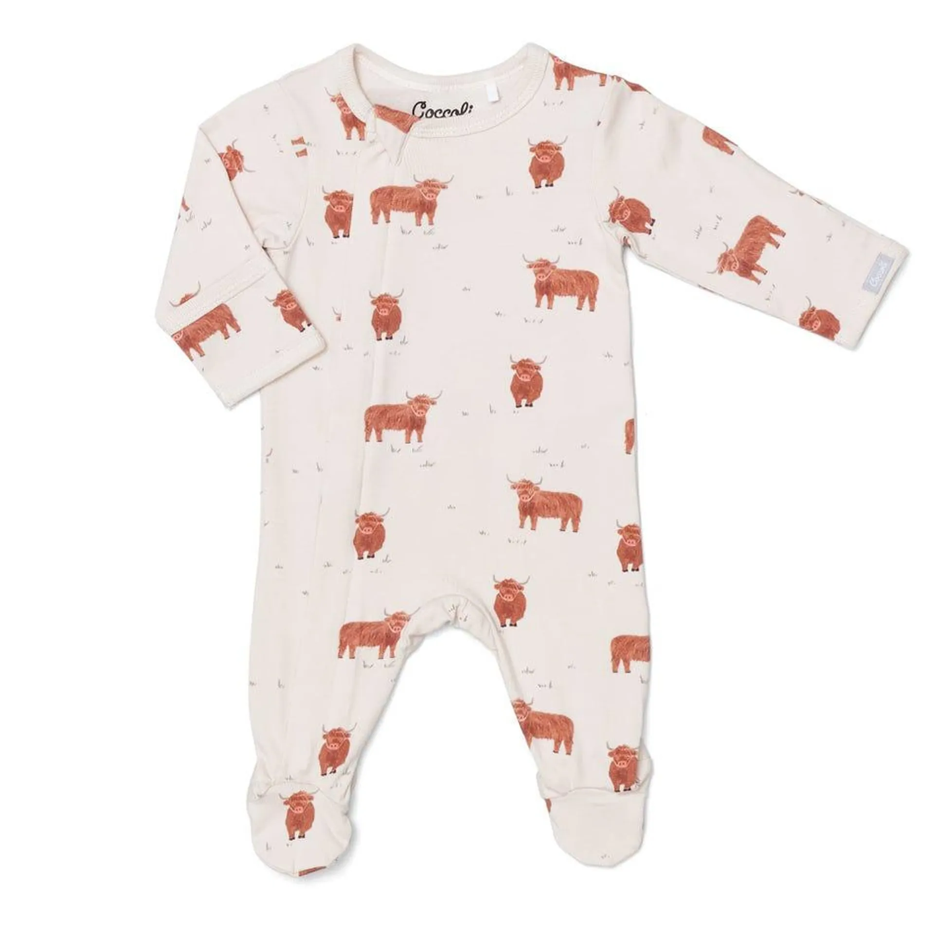 Highland Cows Modal Pajamas 1-18m