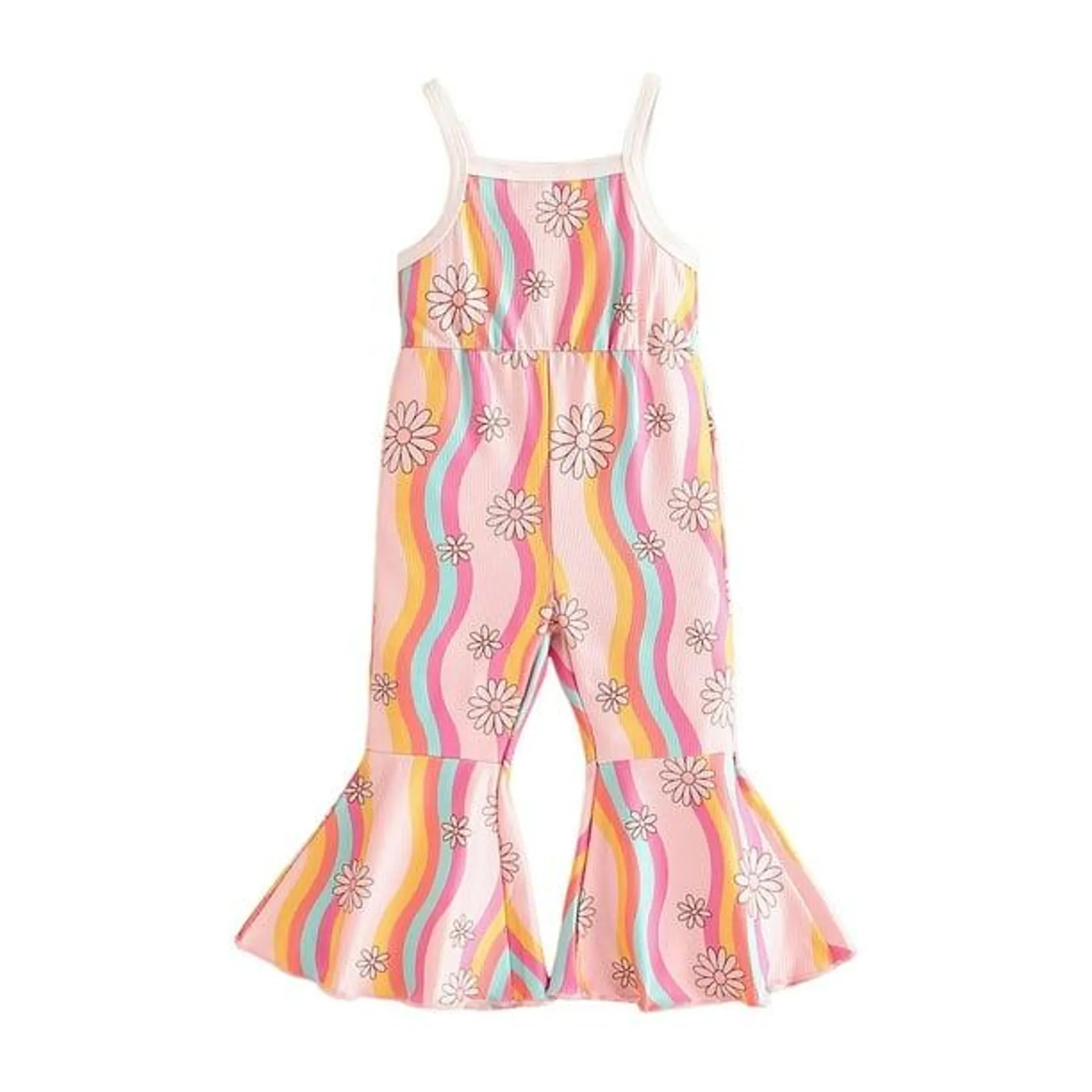 EHQJNJ Ensemble de Barboteuse pour Bébé Fille Hiver Sans Manches Bretelles Imprimés Floraux Barboteuse Combinaison Vêtements Noël Pyjama 2-3 Ans