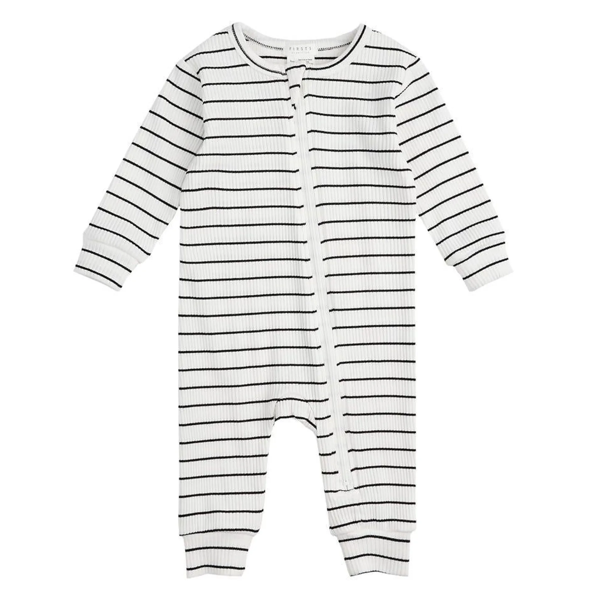 Cherry Striped Rib Sleeper 0-12m