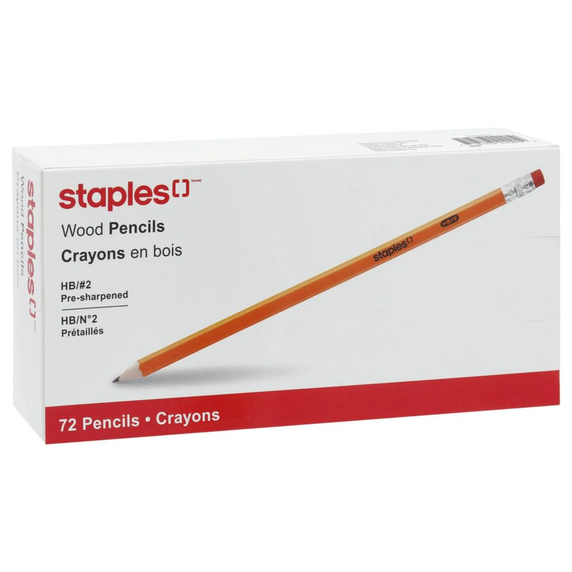 Staples – Crayons à mine - n° 2 HB - paquet de 72