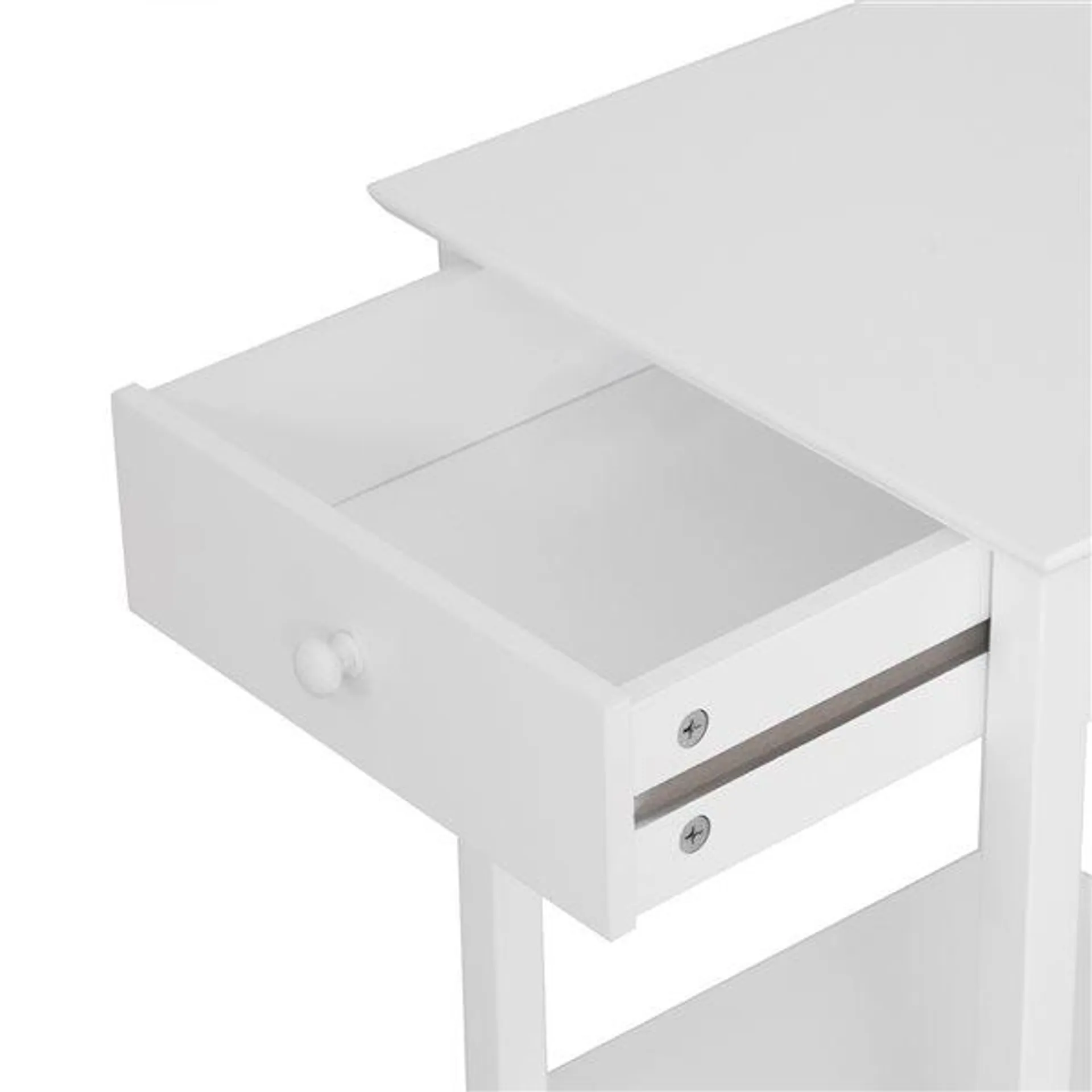 Table pour canapé HomCom carrée en bois blanc