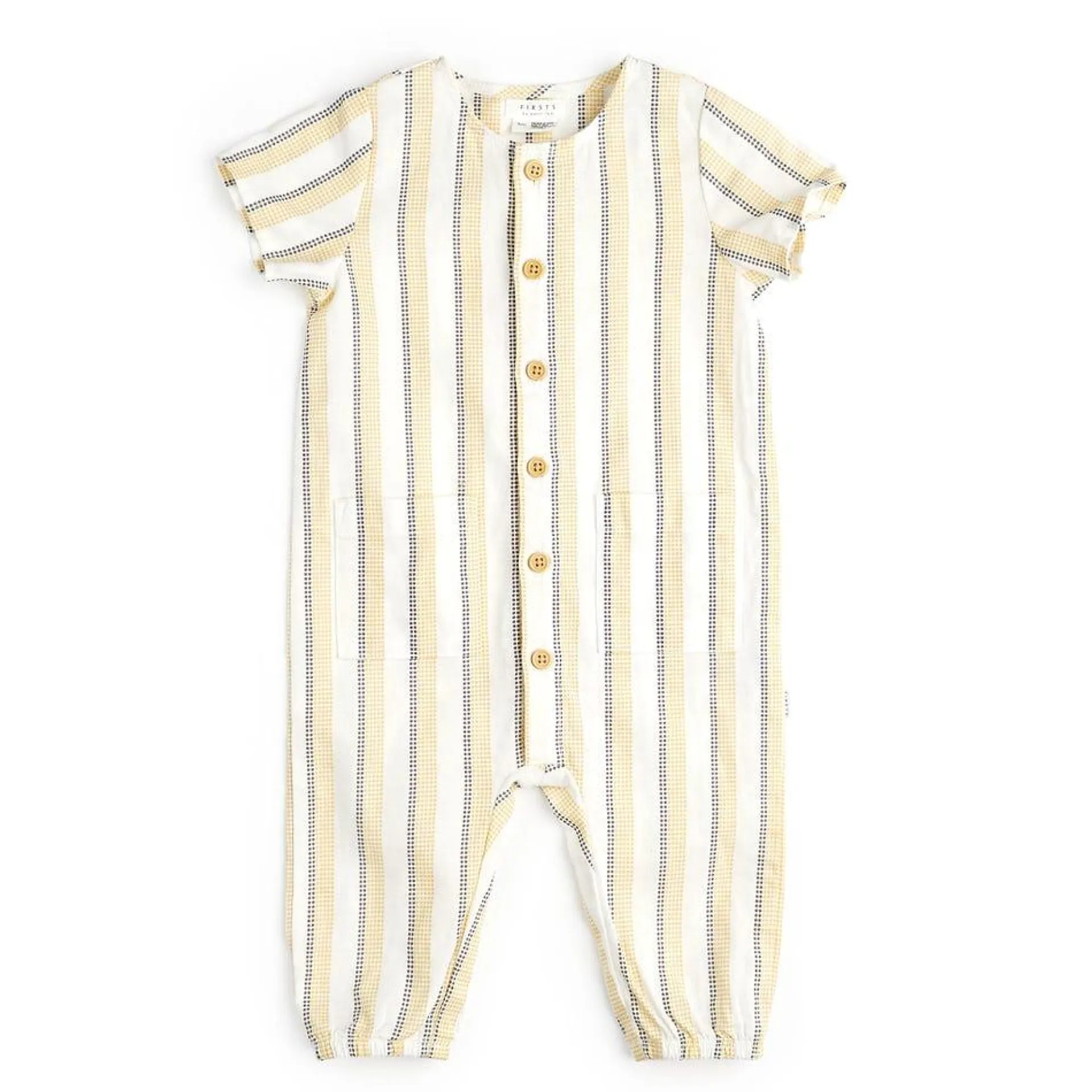 Striped Linen Playsuit 3-18m