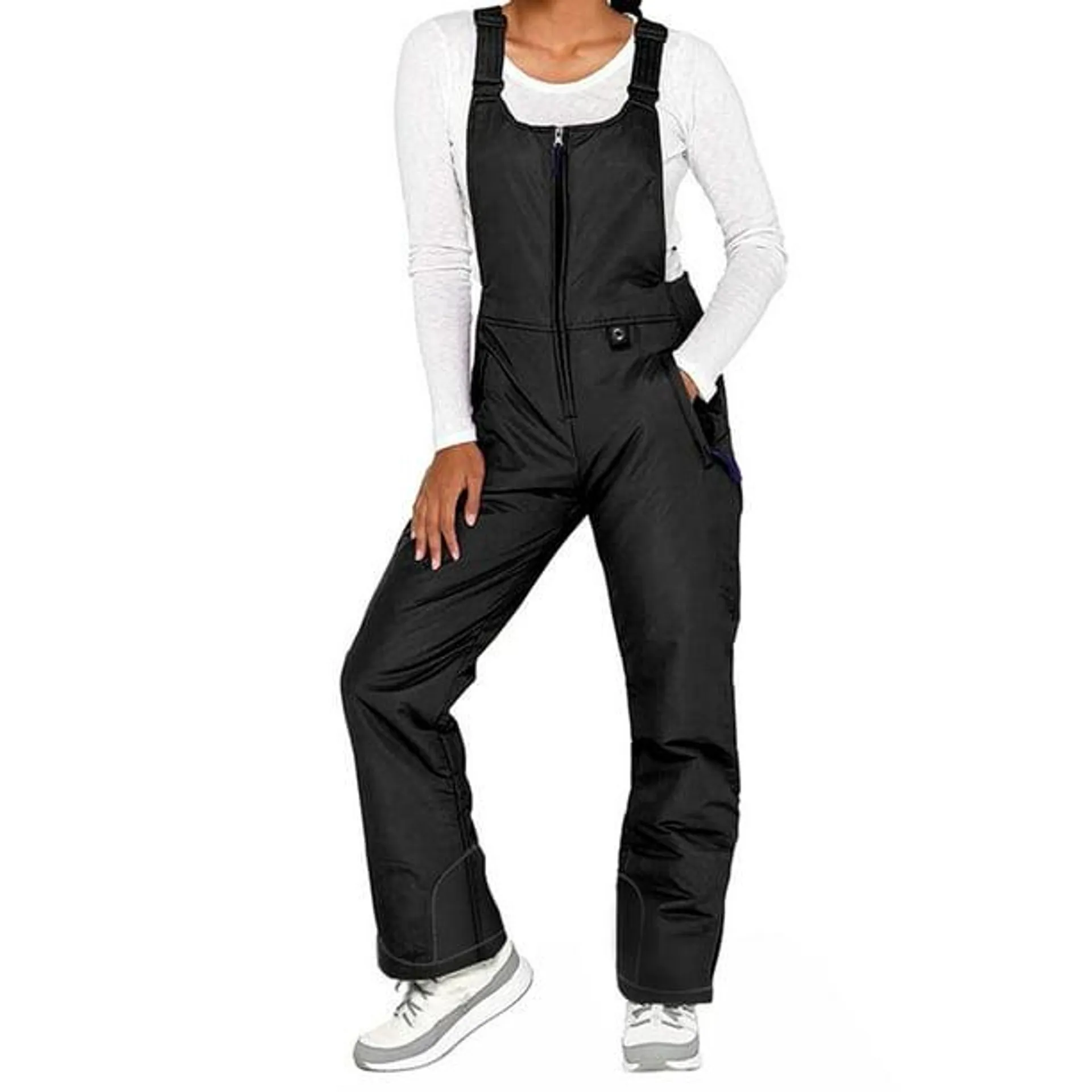 Fortune Salopette de Ski Isolée pour Femmes Imperméable Pantalon de Planche à Neige d'Hiver Salopette de Ski avec Poche