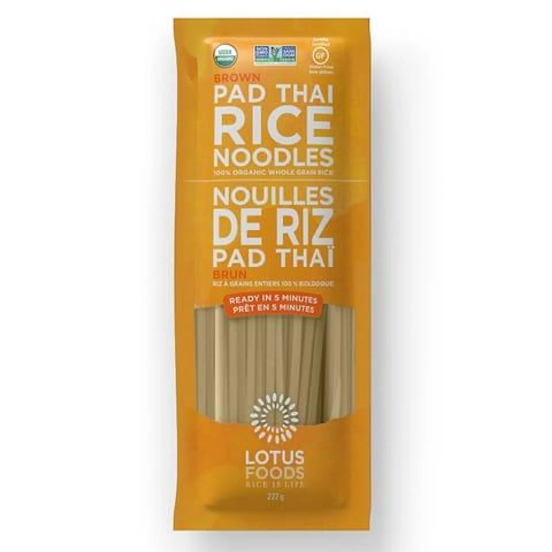 Nouilles de riz Pad Thai biologiques - Brun