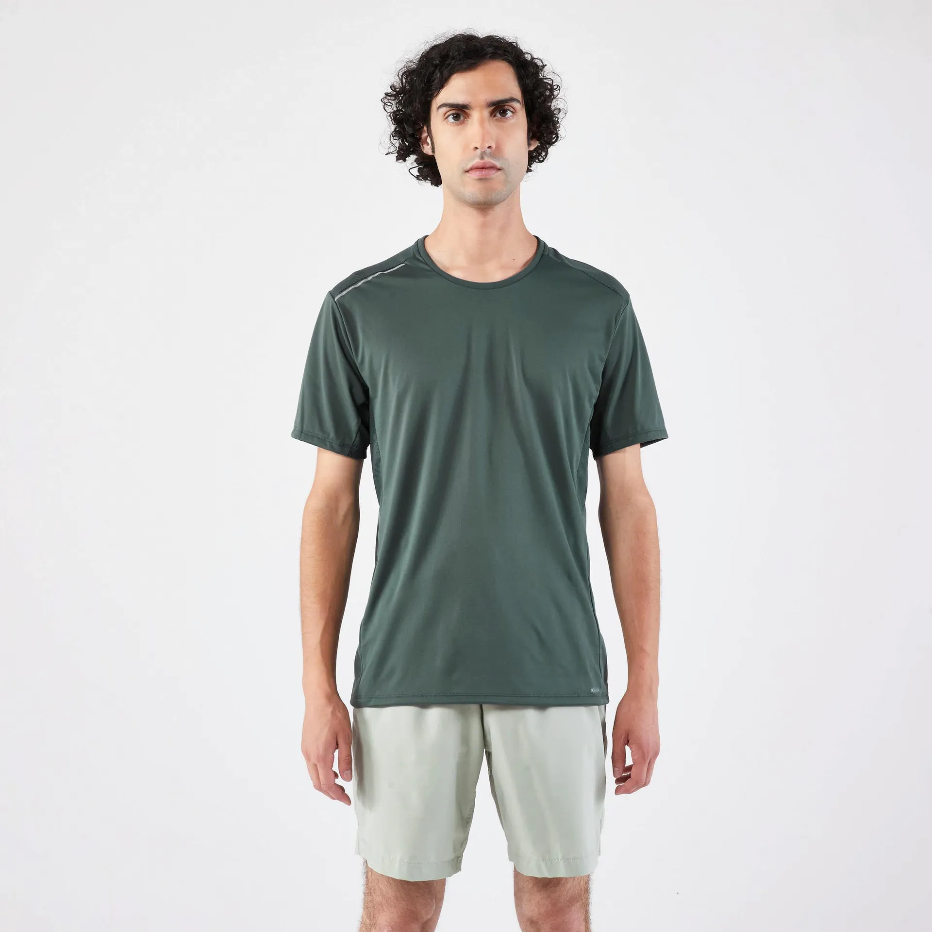 POLERA RUNNING TRANSPIRABLE HOMBRE DRY+ VERDE OSCURO