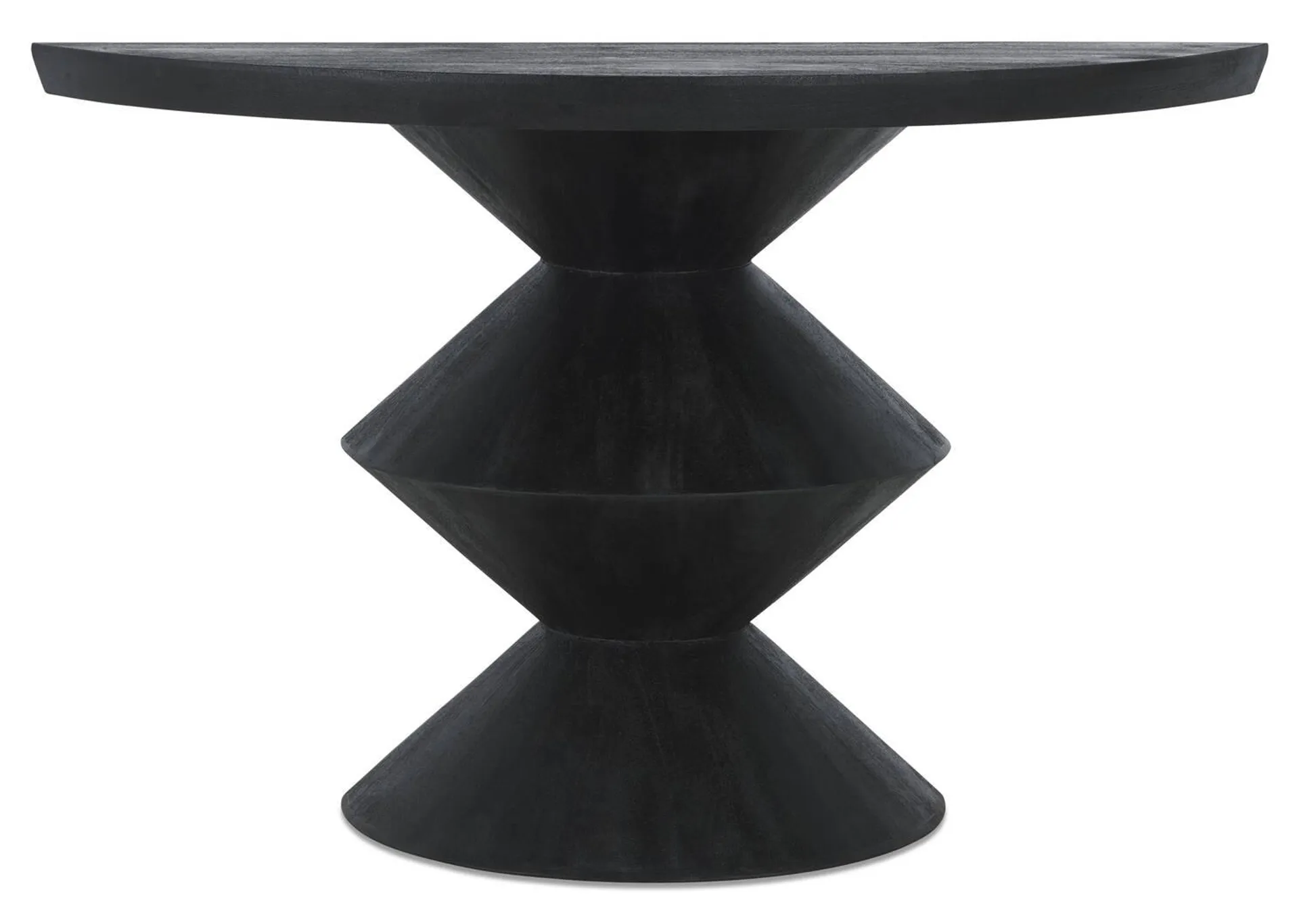 Table console en demi-lune Edgewood -Portica charbon