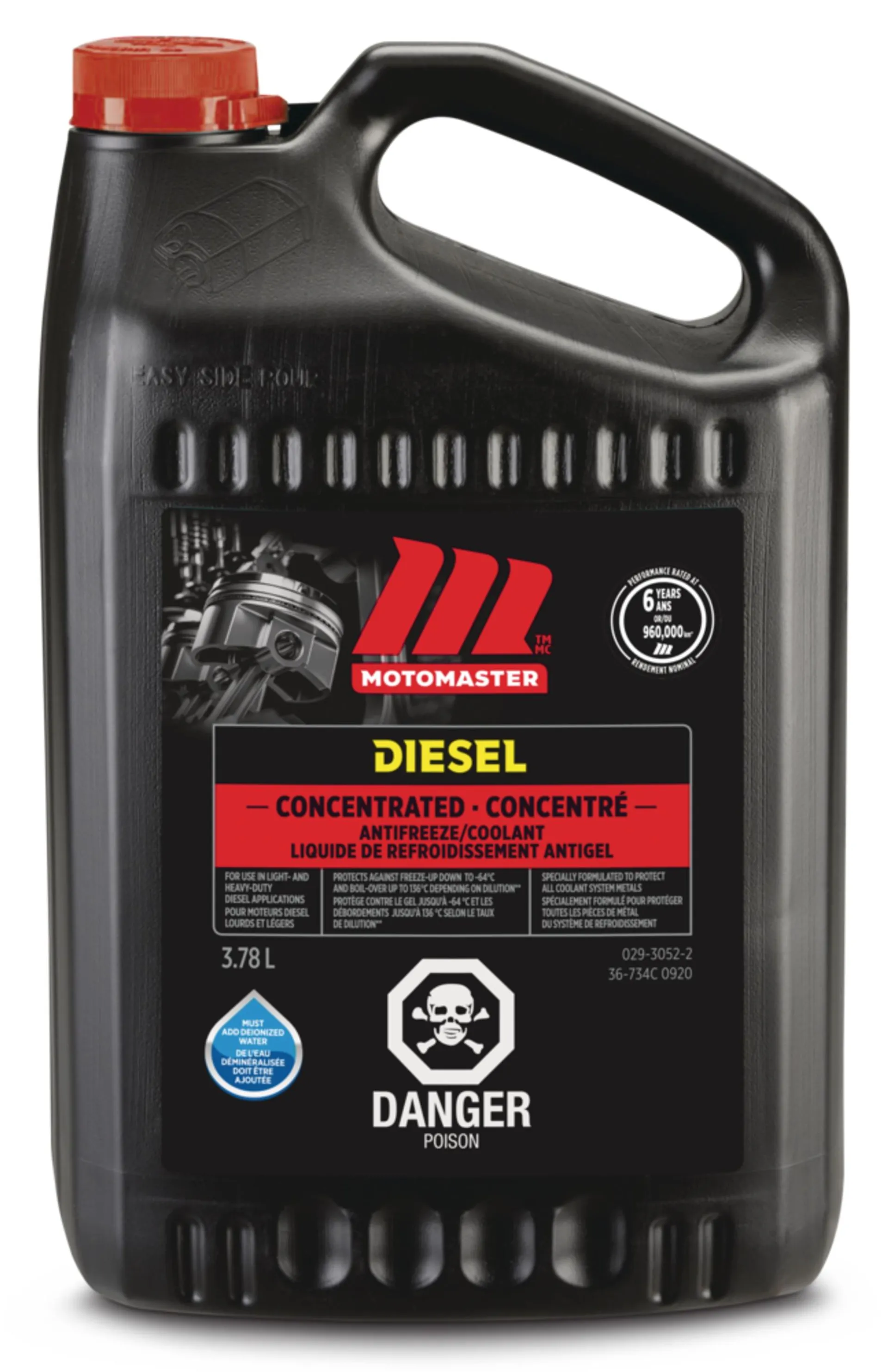 Liquide de refroidissement antigel concentré à durée prolongée MotoMaster, 3,78 L