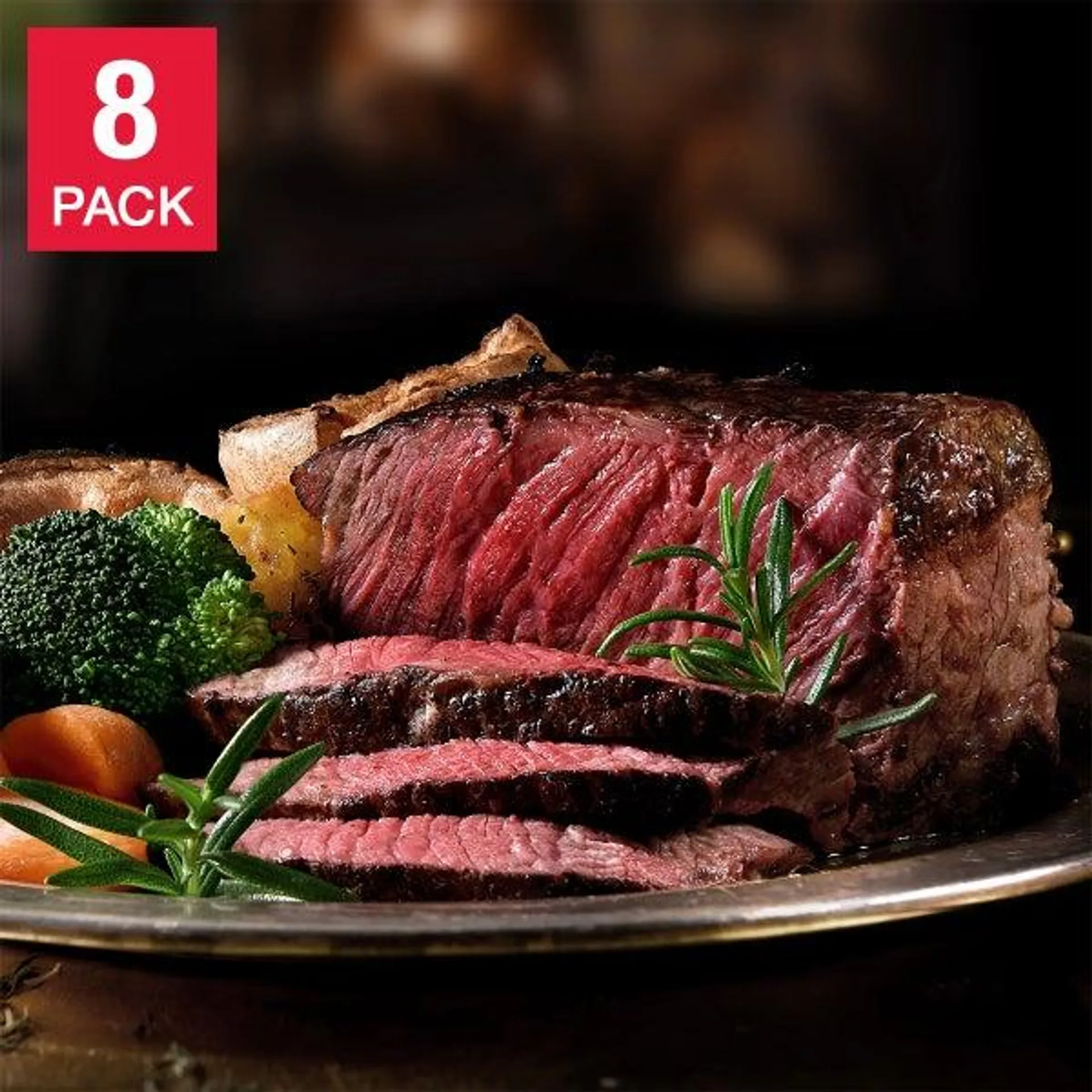 Northfork Elk Steaks, 2 x 142 g (5 oz) x 8 pack