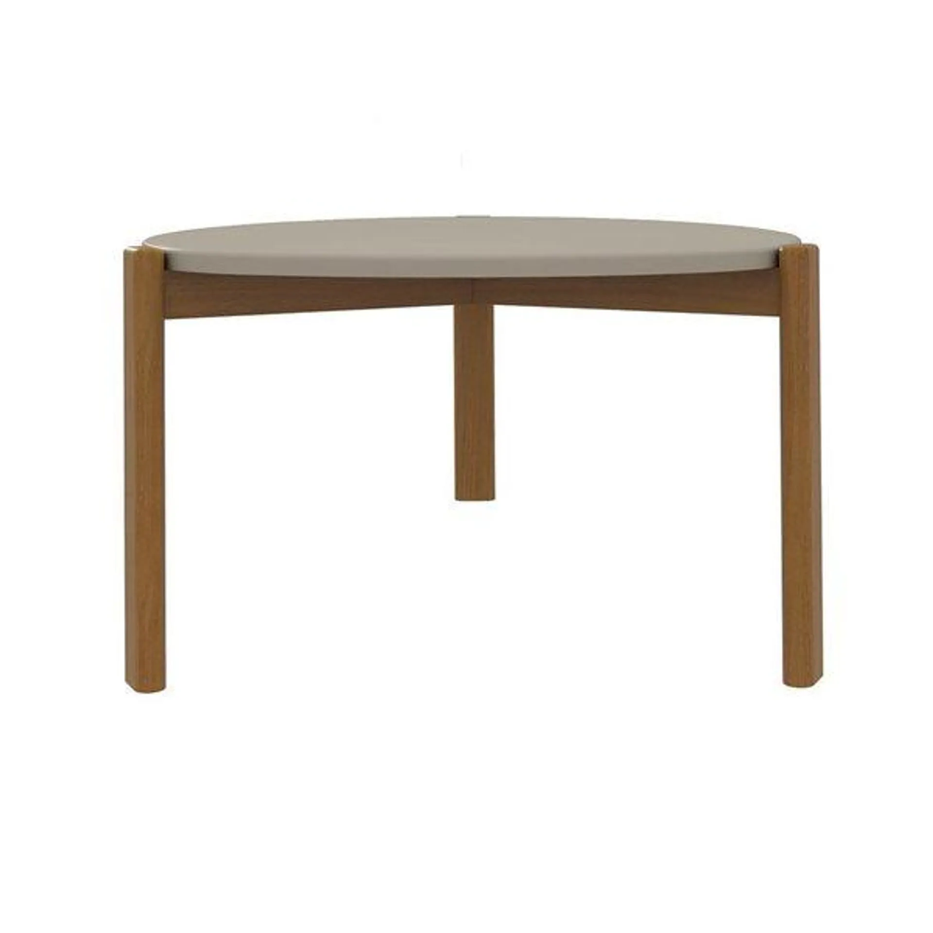 Table basse moderne du milieu du siècle Gales par Manhattan Comfort avec pieds en bois massif grège