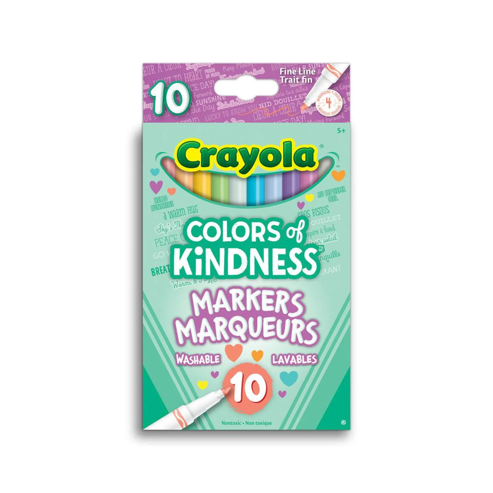 Crayola - Marqueurs à trait fin colors of Kindness - Paquet de 10