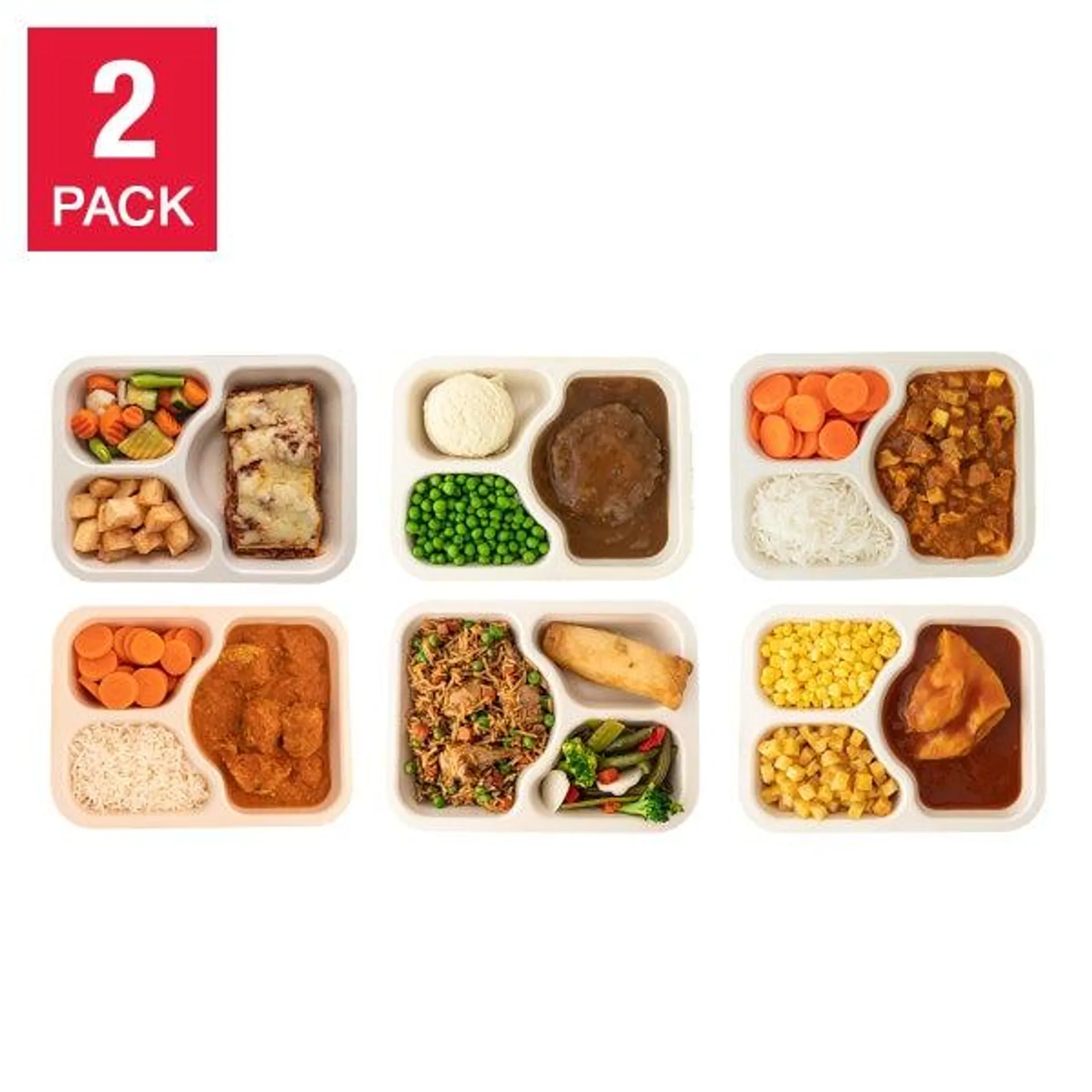 Halal Fine Foods Beef and Chicken Variety Meal Pack 350 g (12.3 oz) × 12-trays