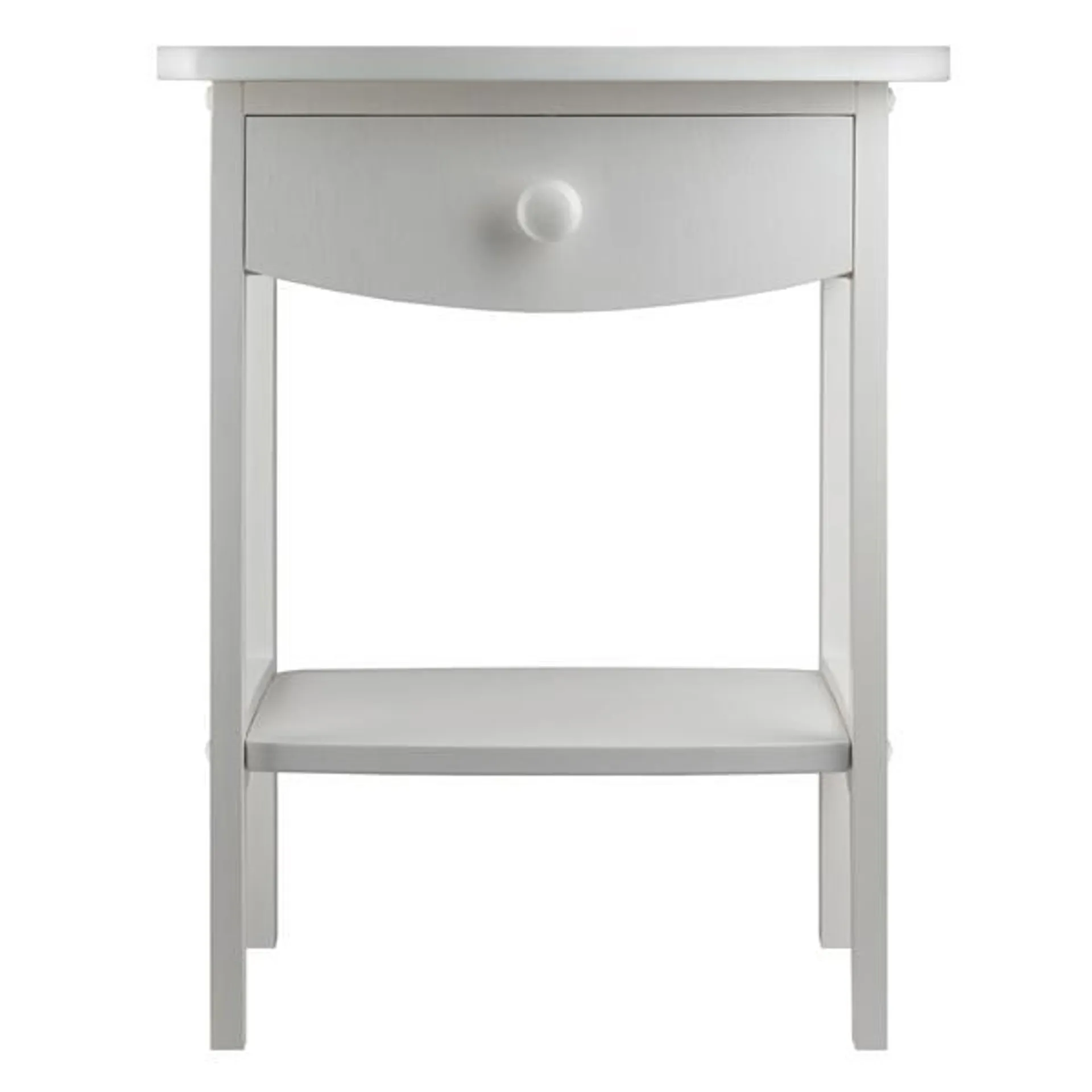 Table Claire, 18,03 po x 22,05 po, bois, blanc