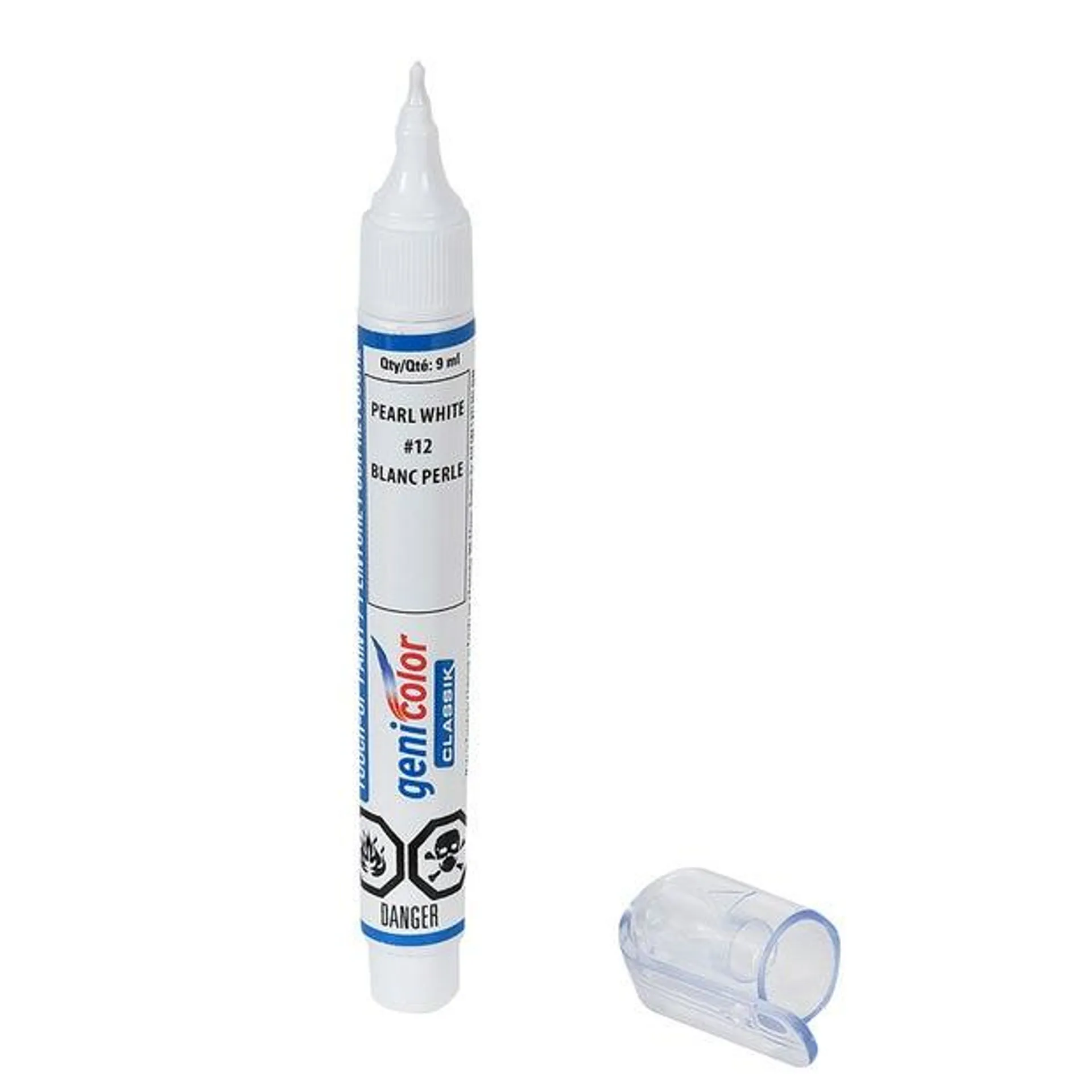 Stylo de retouches pour automobiles Genicolor 9 ml Blanc perle #12