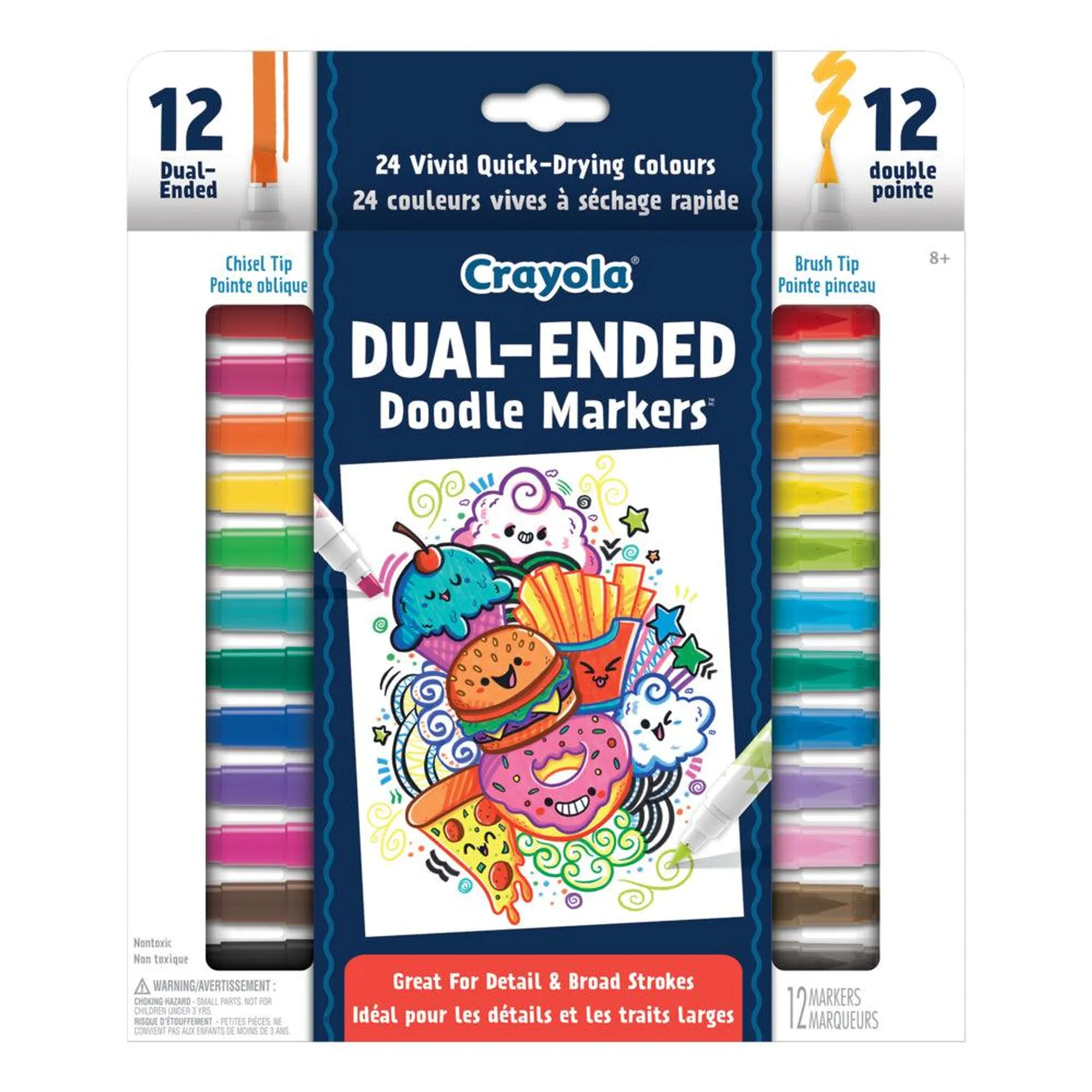 Crayola - Dual-Ended Doodle Markers - Paquet de 12