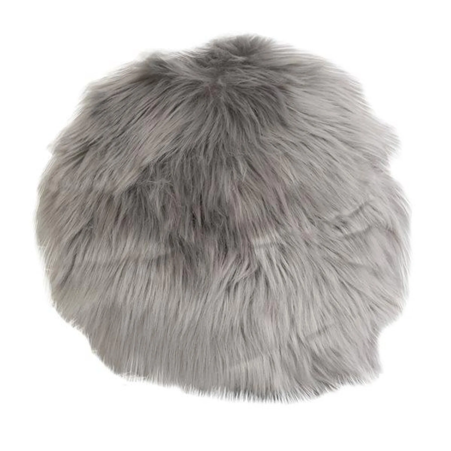 Coussin décoratif rond de 16 po x 16 po Edinburgh par Gouchee Home, gris clair