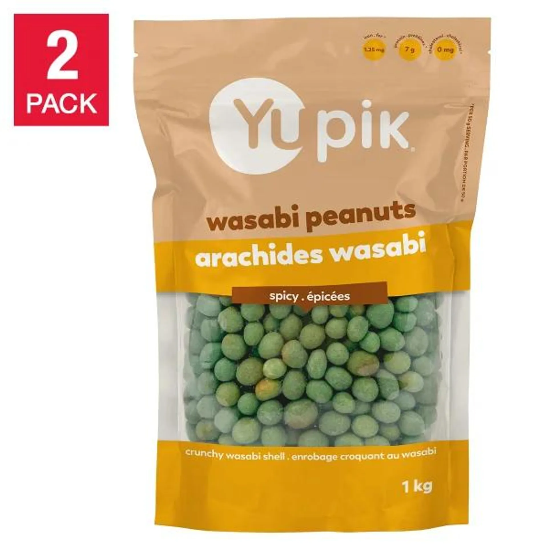 Yupik Wasabi Coated Peanuts, 2 × 1 kg