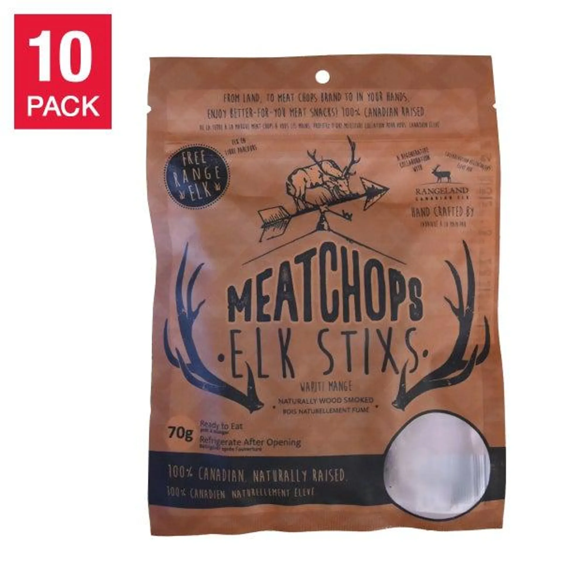 Meat Chops Elk Sticks, 10 × 70 g