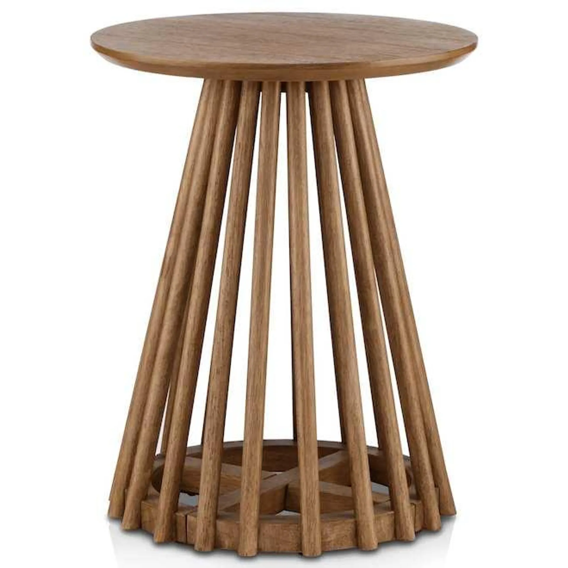 Table d'appoint Bouclair bois de manguier brun 15,75 x 20 po
