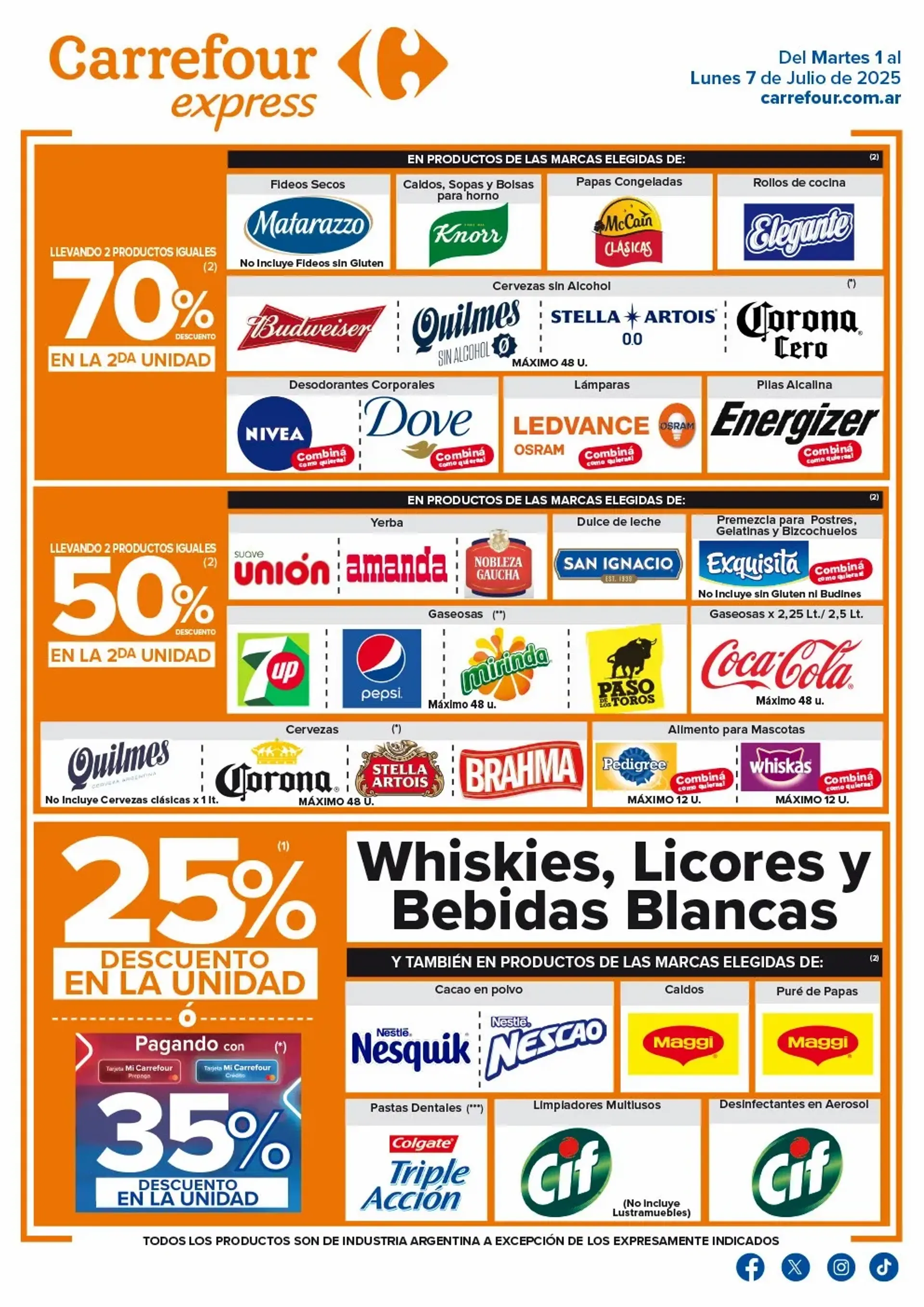 Ofertas de Ofertas Carrefour Express  1 de julio al 7 de julio 2025 - Página 1 del catálogo