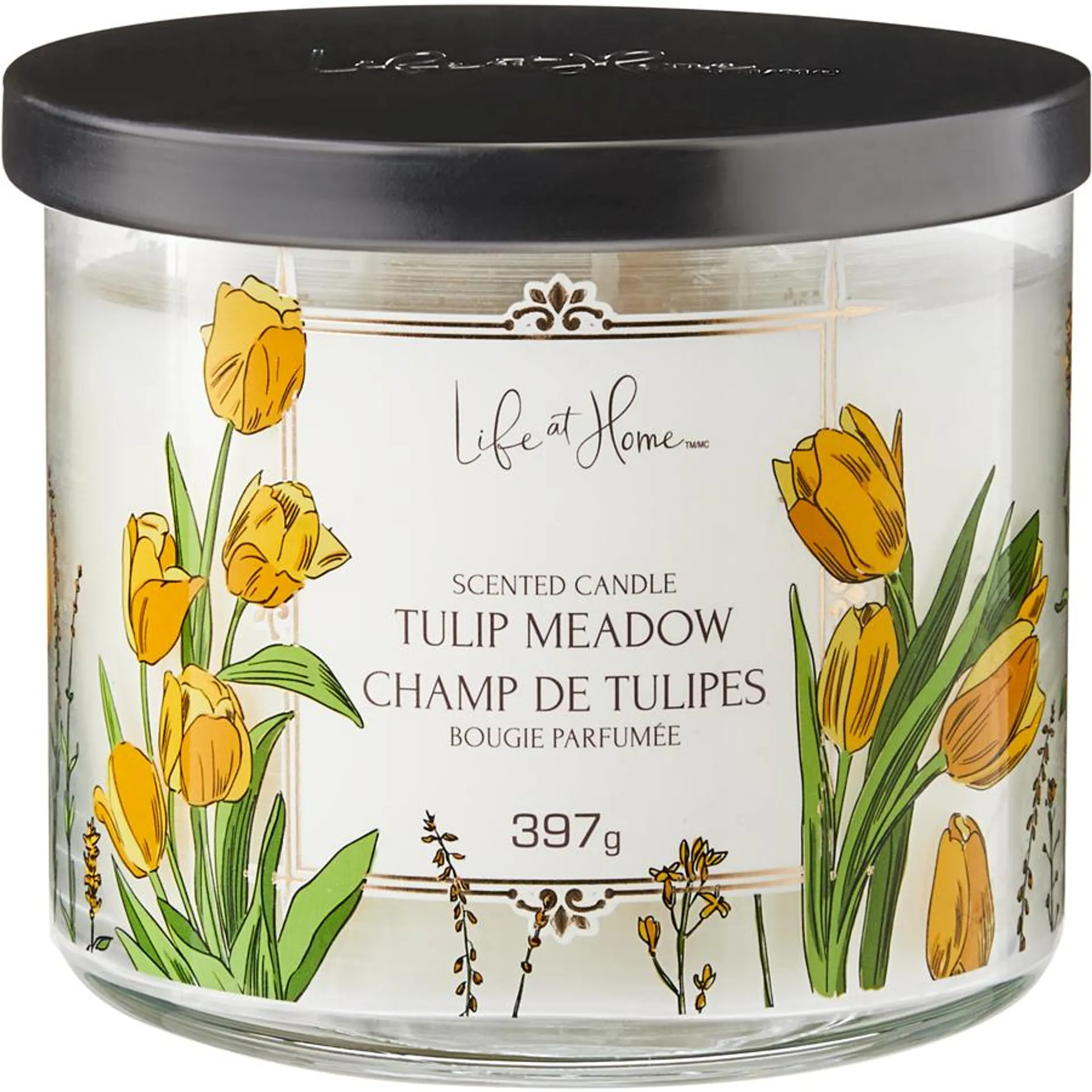 3-Wick Scented Candle, Tulip Meadow - 14oz