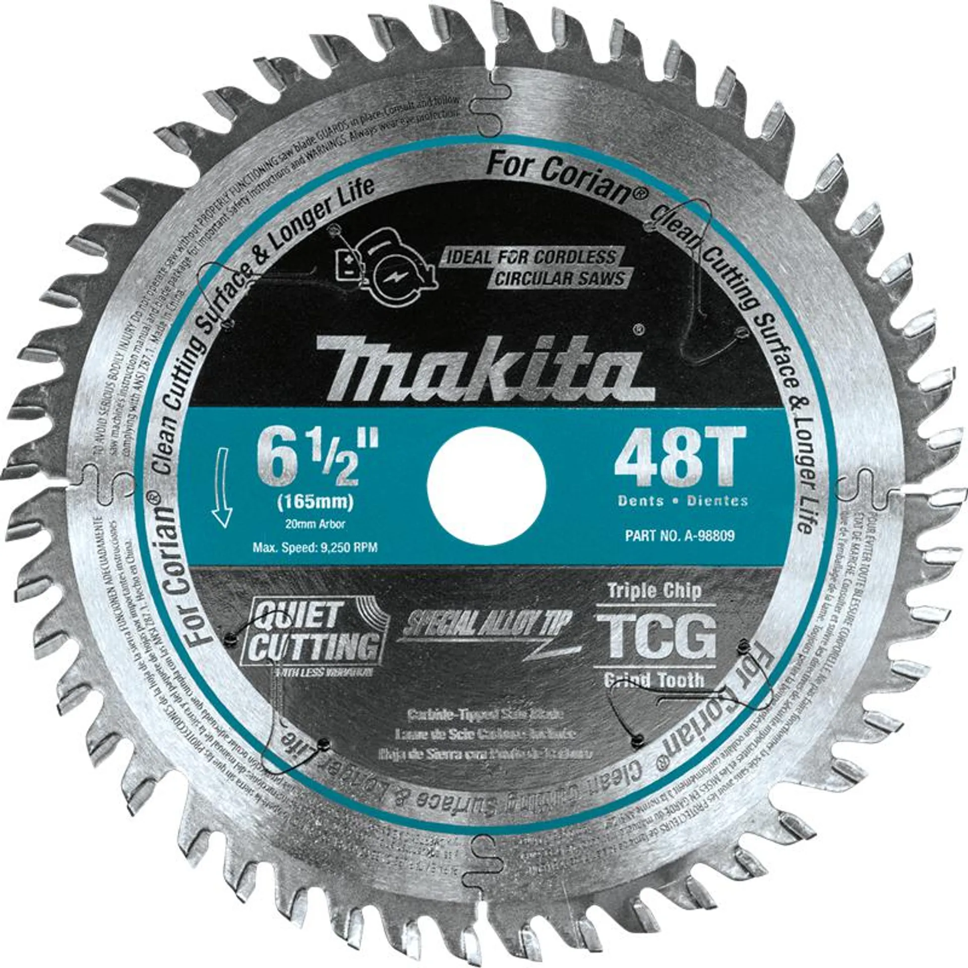 SAW BLADE CT 6 1/2 48T FOR CORIAN MAKITA