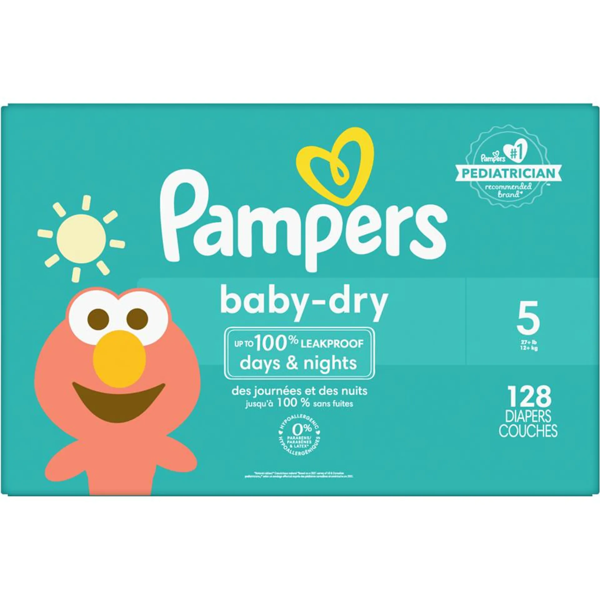 Baby Dry Diapers Size 5 128 Count