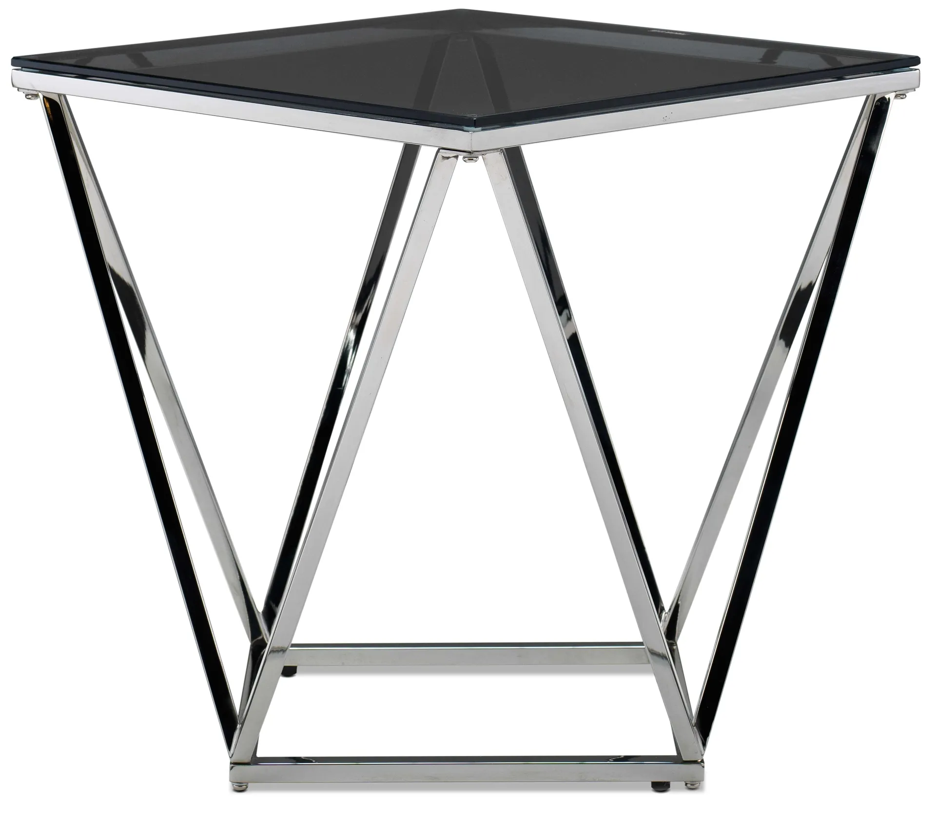 Skylar End Table - Silver and Black