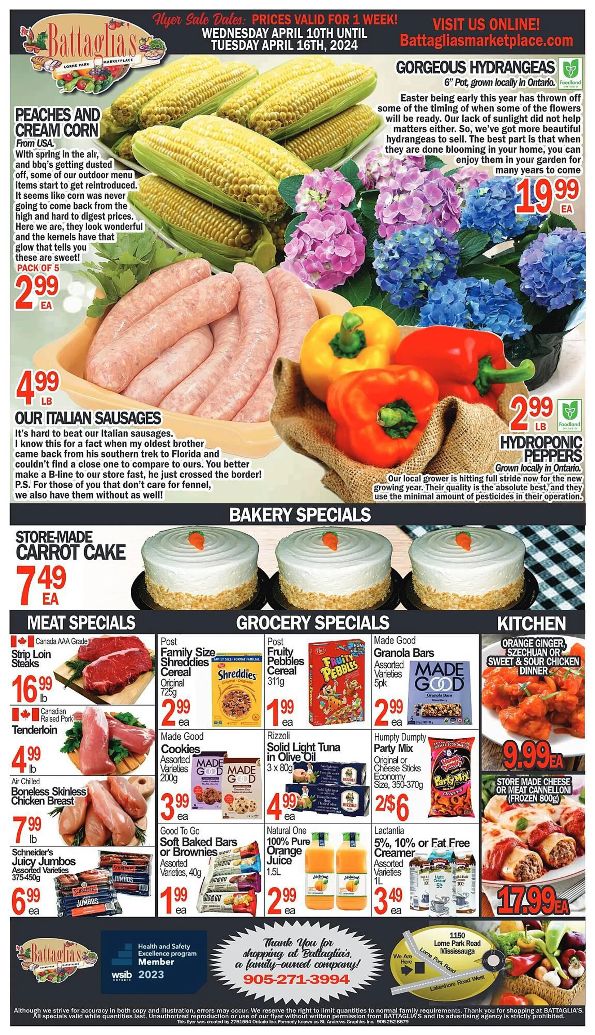 Battaglia's Marketplace flyer from April 10 to April 23 2024 - flyer page 1
