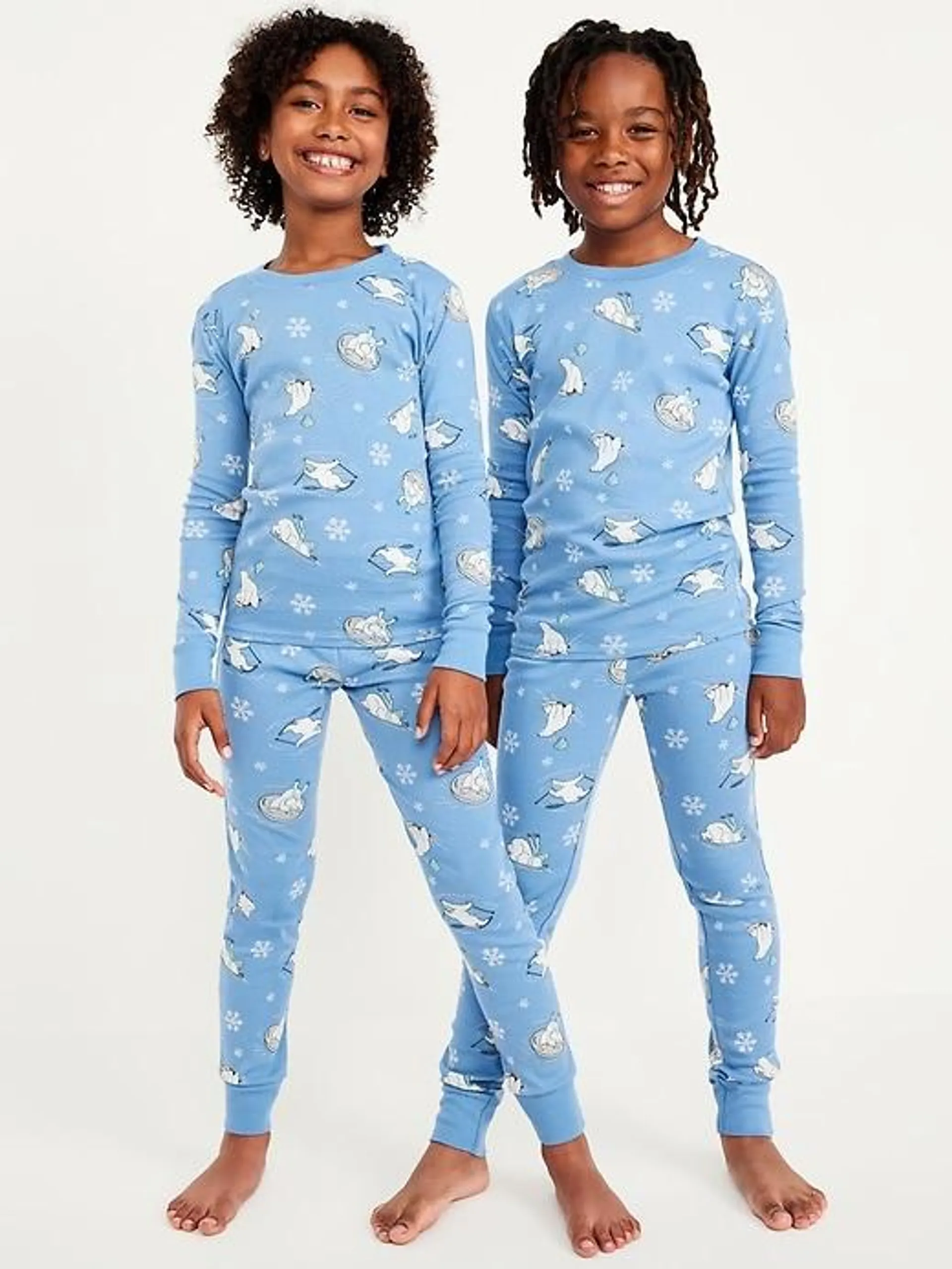 Gender-Neutral Graphic Snug-Fit Pajama Set for Kids