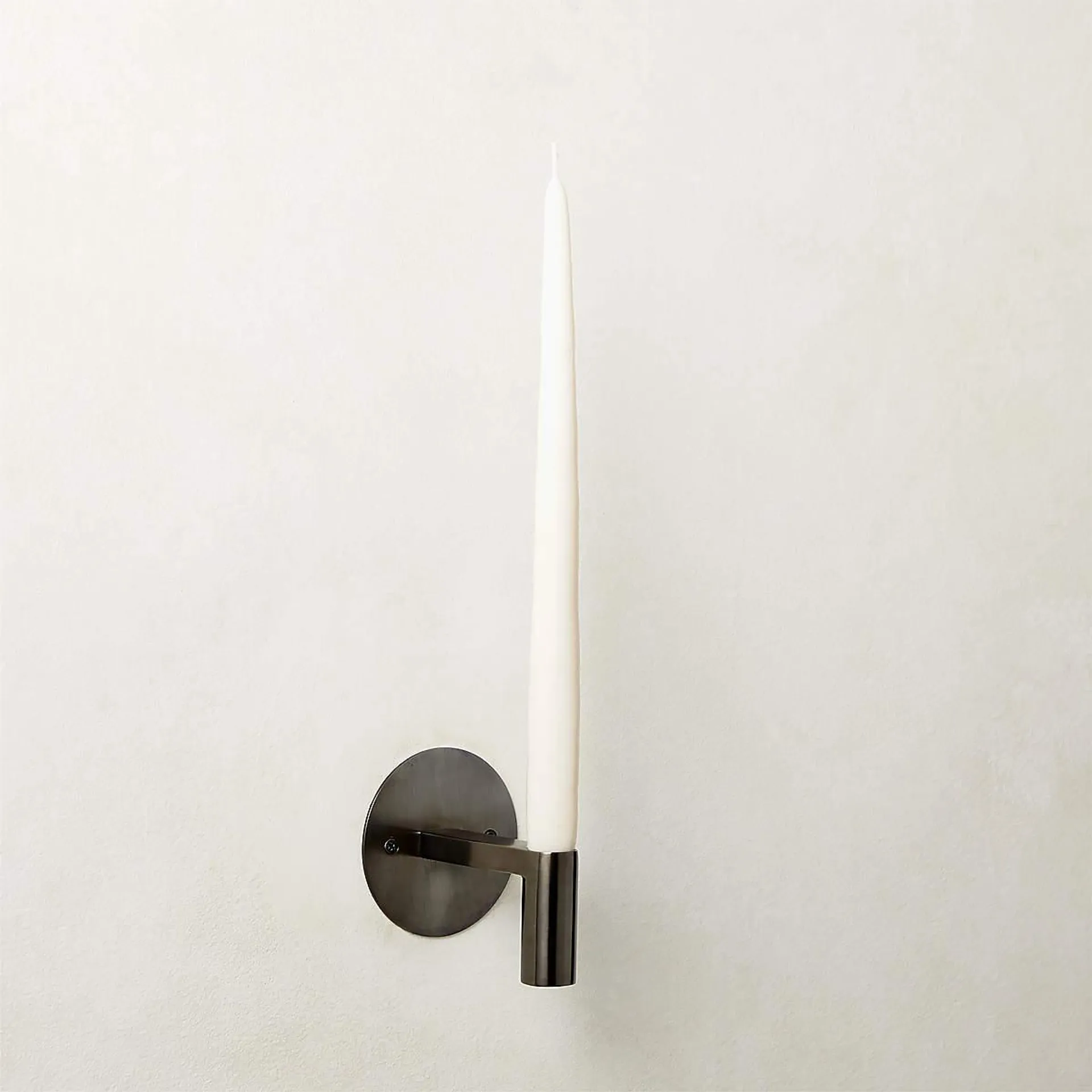 Forde Blackened Brass Wall Sconce Taper Candle Holder