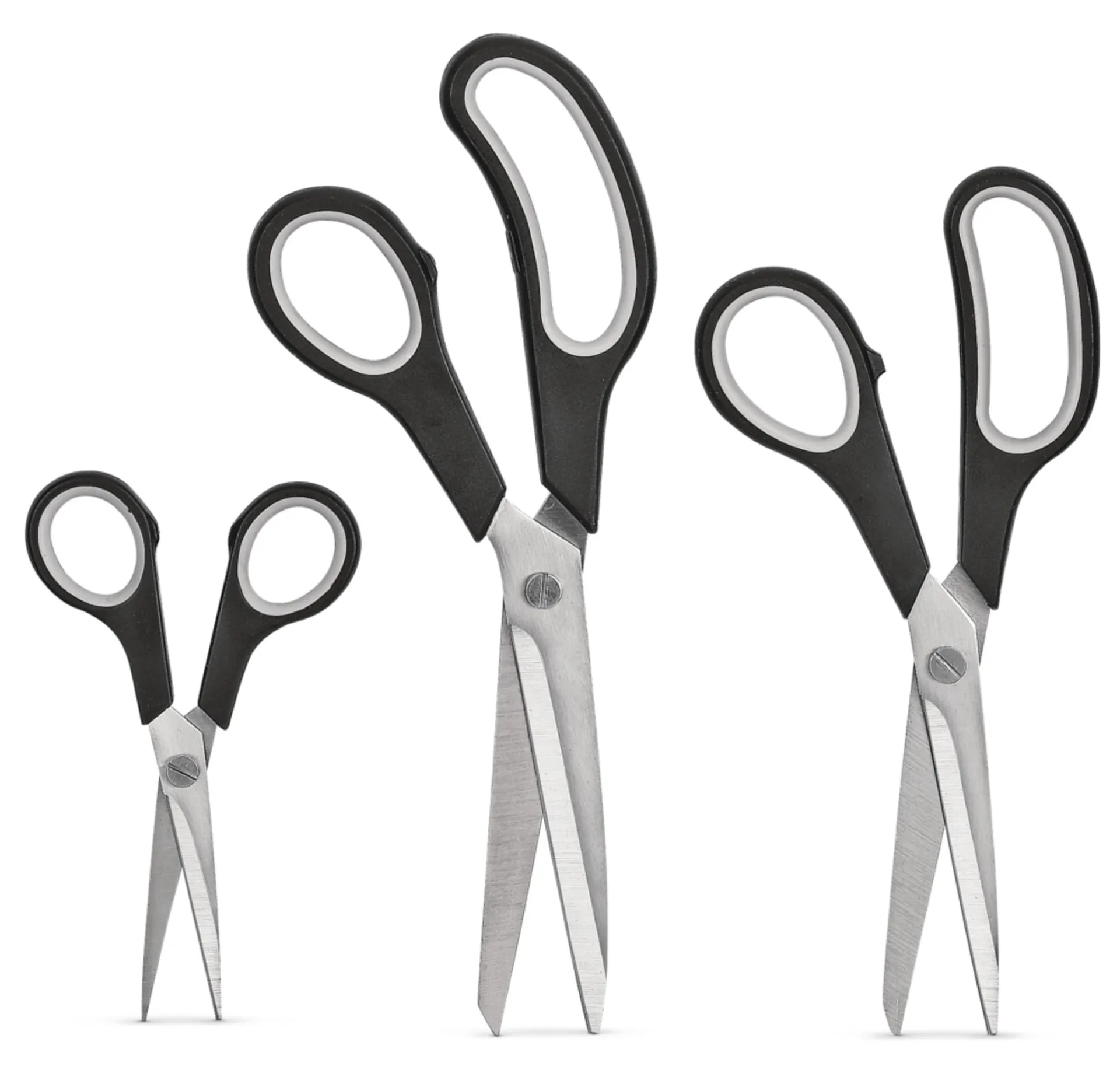 MASTER Chef Stainless Steel Scissor Set, Ergonomic Grip, 3-pc