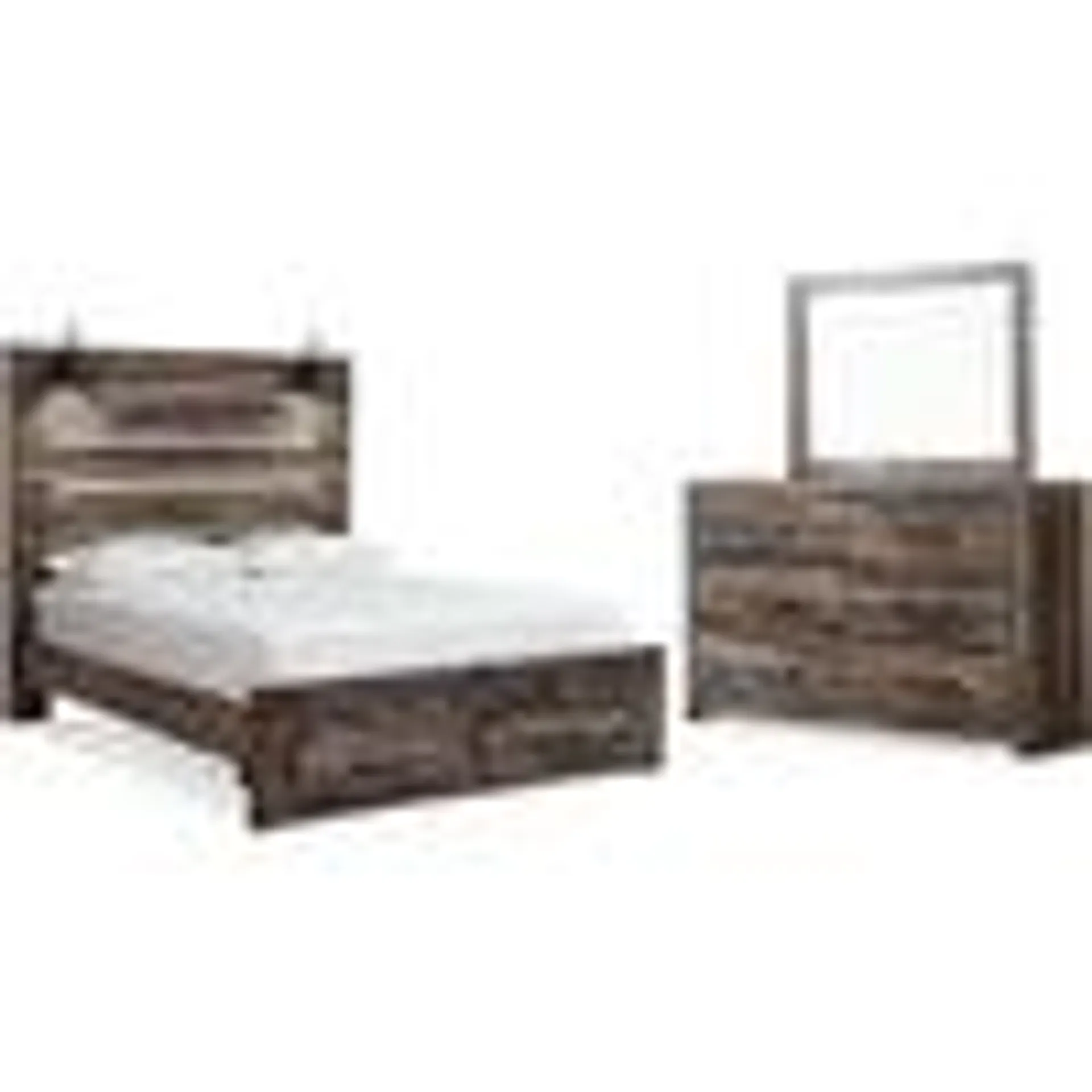 Drystan 5 Piece Panel Bed with Footboard Storage Bedroom - Multi