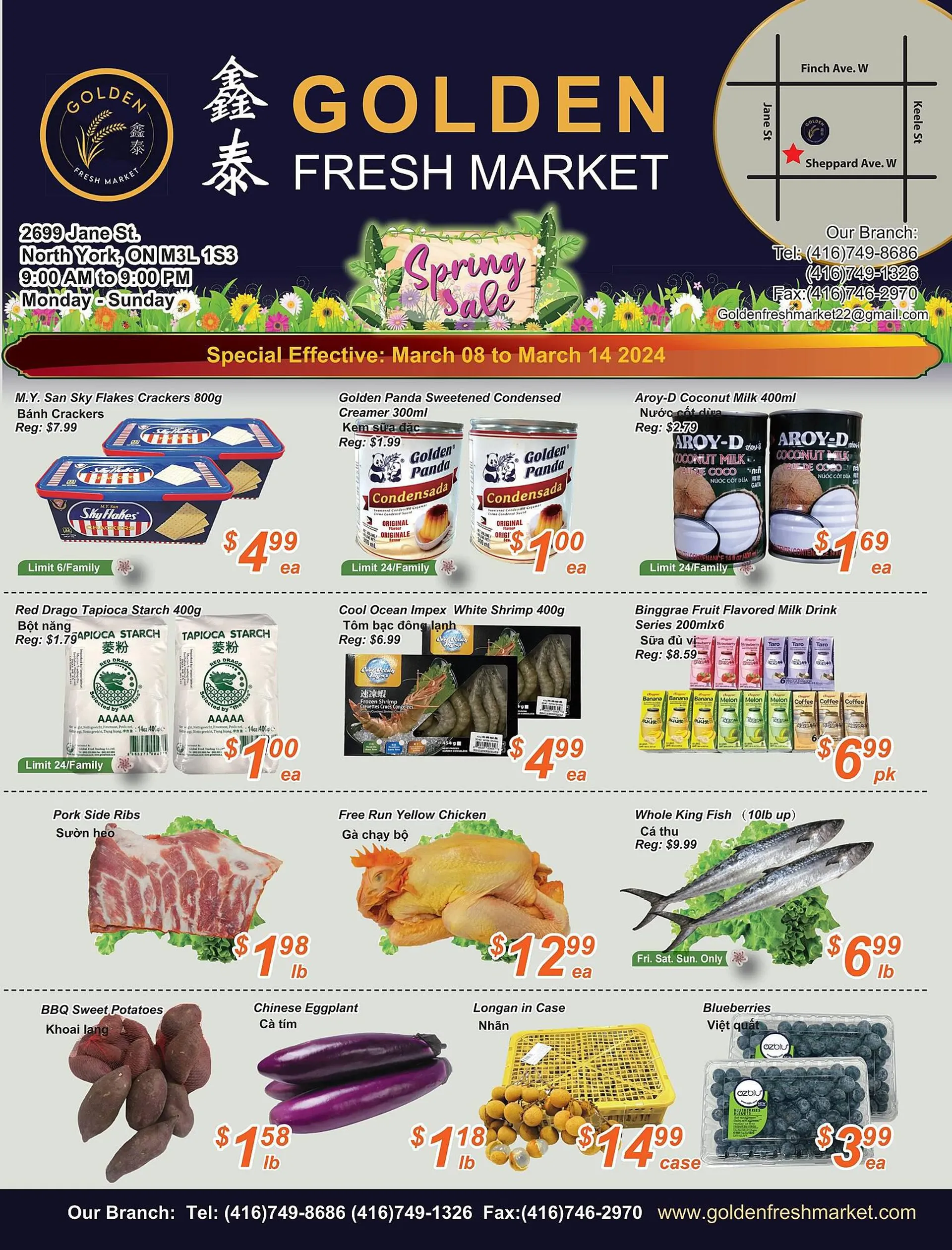 Golden Fresh Market flyer from March 8 to March 14 2024 - flyer page 1