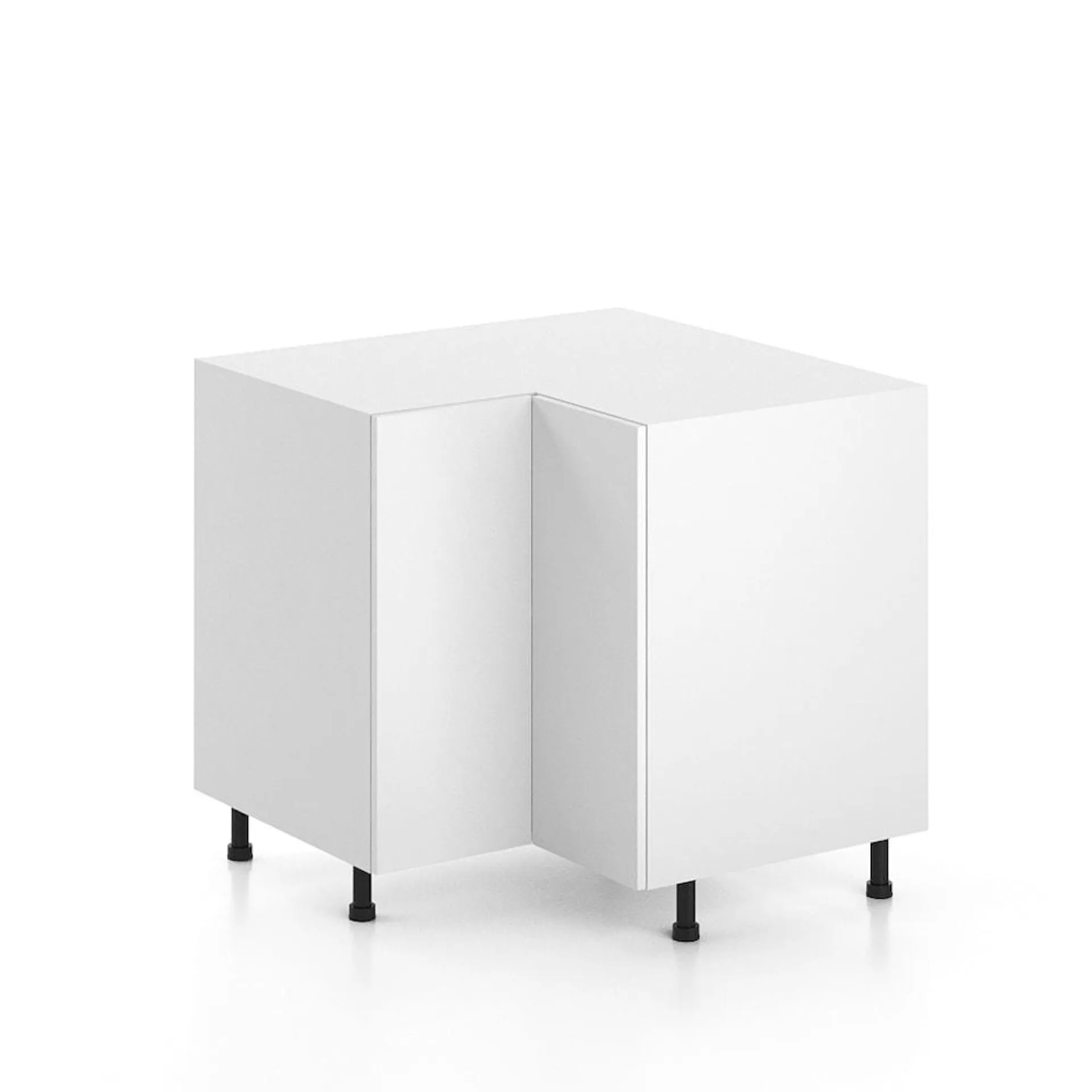 Alexandria - Corner Base Cabinet with 2 doors in White, 36 inch x 34.5 inch x 24 inch