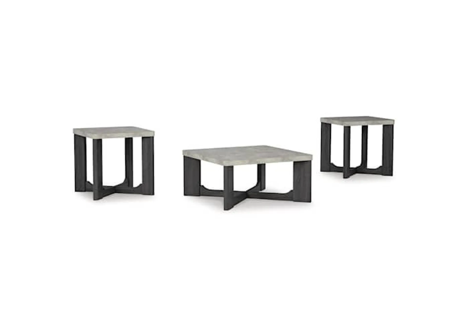 Sharstorm 3 Pack Tables - Two-tone Gray