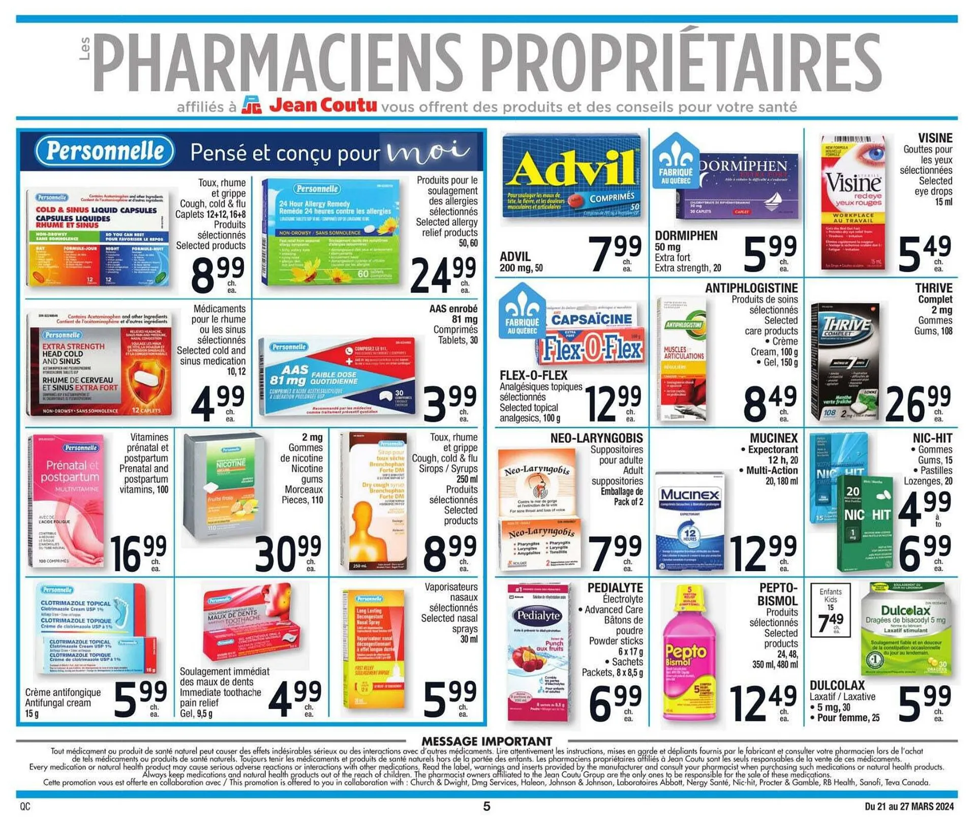 Jean Coutu flyer from March 21 to March 25 2024 - flyer page 5