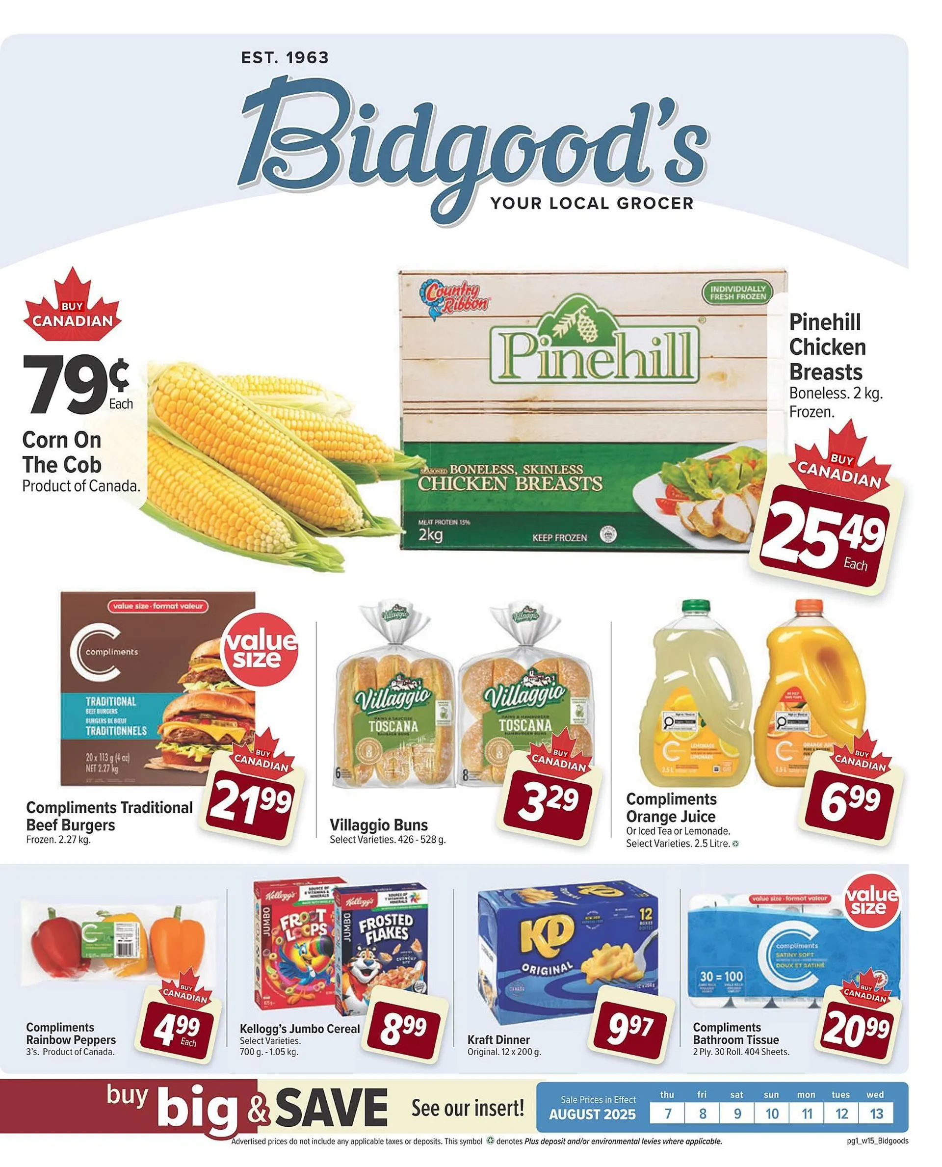 Bidgood's flyer from August 7 to August 13 2025 - flyer page 1