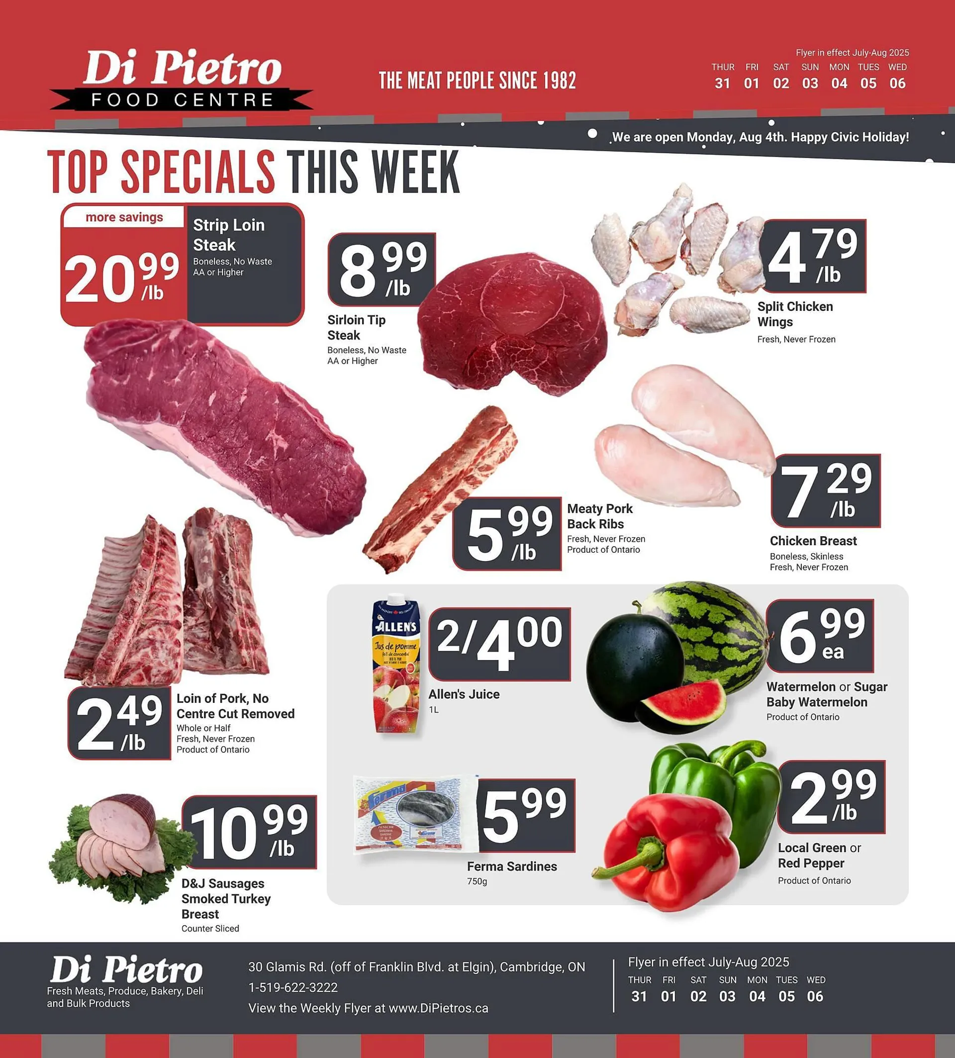 Di Pietro flyer from July 31 to August 6 2025 - flyer page 1