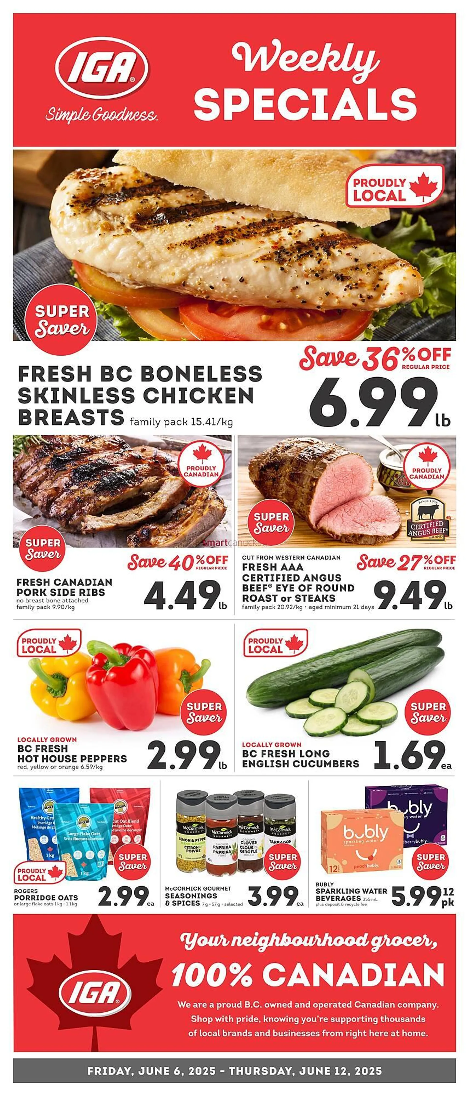 IGA flyer from June 6 to June 12 2025 - flyer page 1
