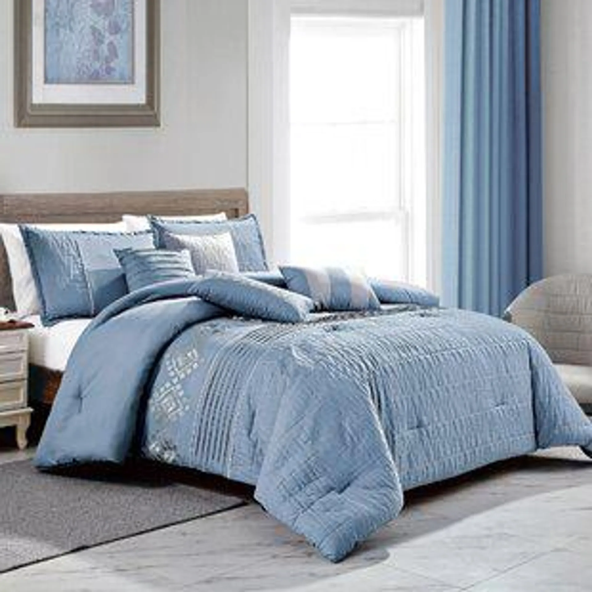 Microfiber 7 Piece Comforter Set