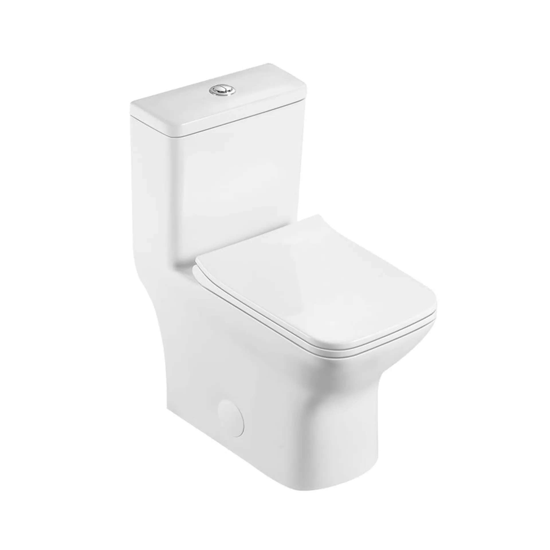 Carrie 1-piece 3/6L Dual Flush Right Height Elongated Toilet in White